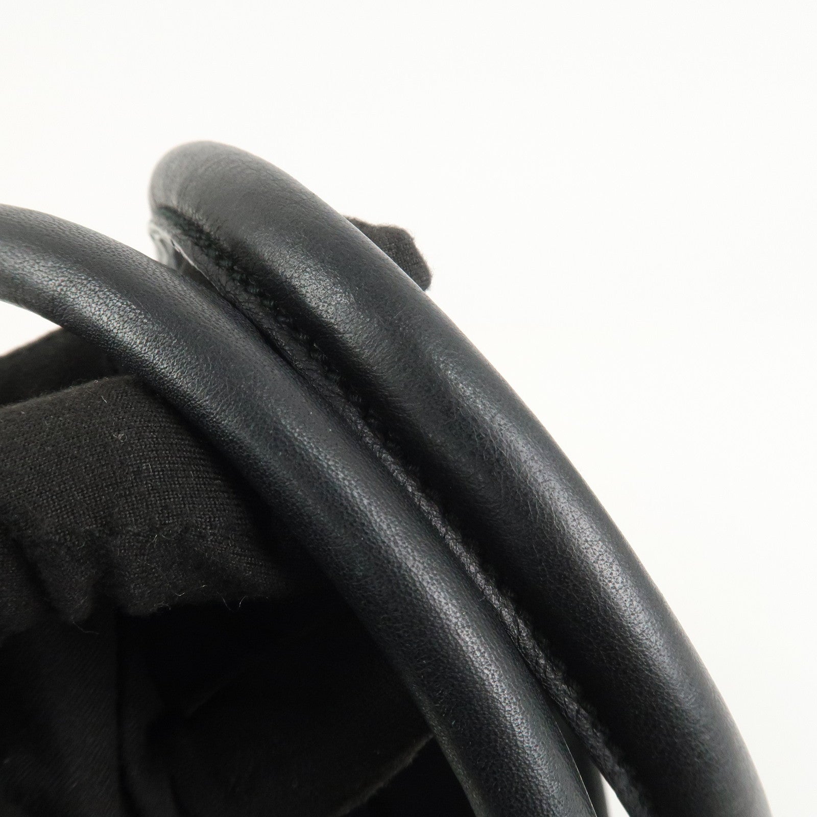 GUCCI Abbey GG Canvas Leather Shoulder Bag Hand Bag Black 189835