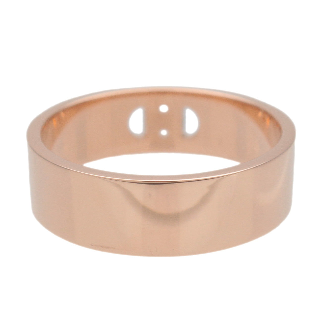 HERMES H Dunkle PM Diamond Ring K18PG Rose Gold #52 US6 EU52 HK13