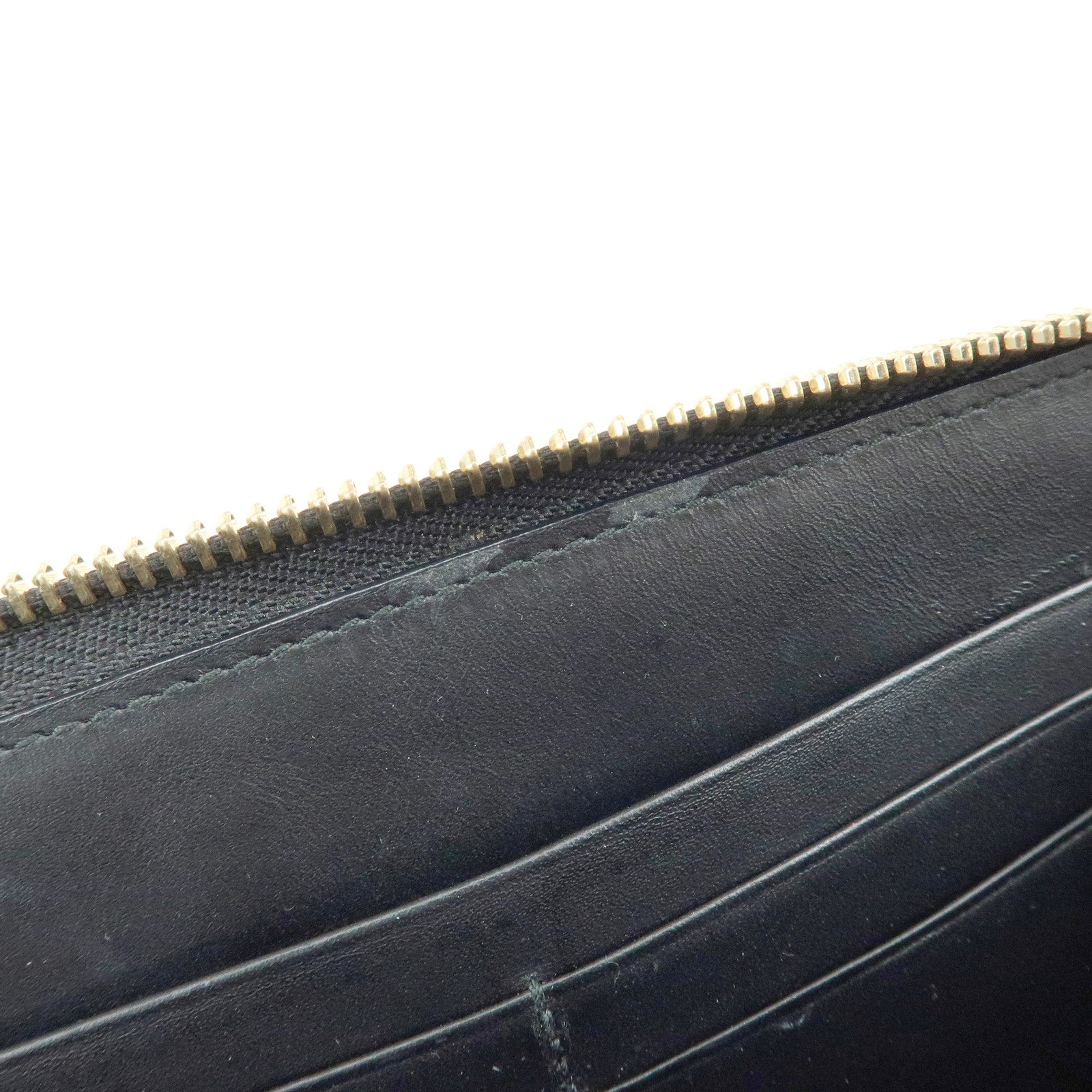 LOEWE Puzzle Calfskin Zippy Long Wallet Brown Beige Black