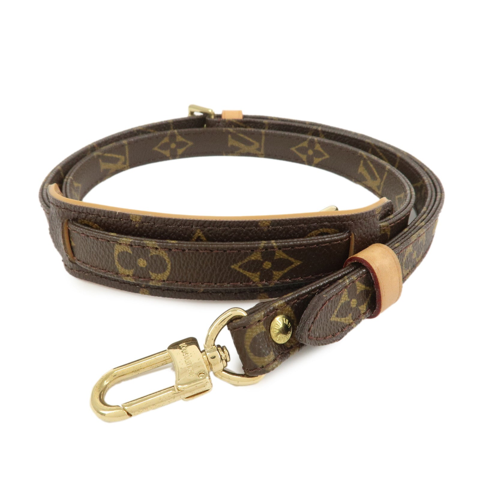 Louis Vuitton Monogram Adjustable Shoulder Strap Brown 120cm J52315