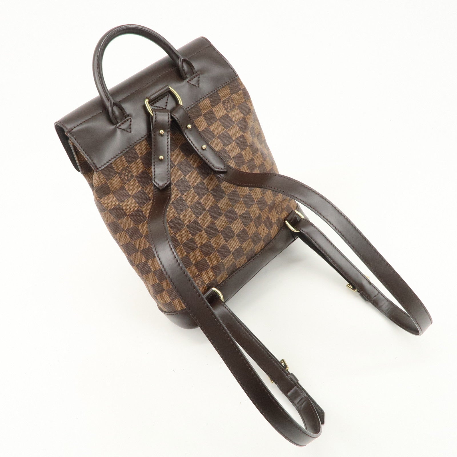 Louis Vuitton Damier Canvas Soho Backpack Ruck Sac Brown N51132