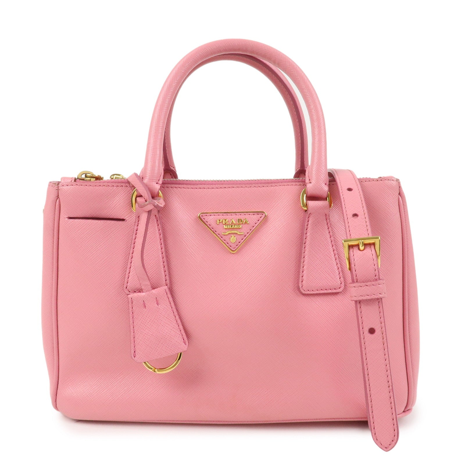 PRADA Galleria Saffiano Leather 2 Way Bag Hand Shoulder Bag 1BA896