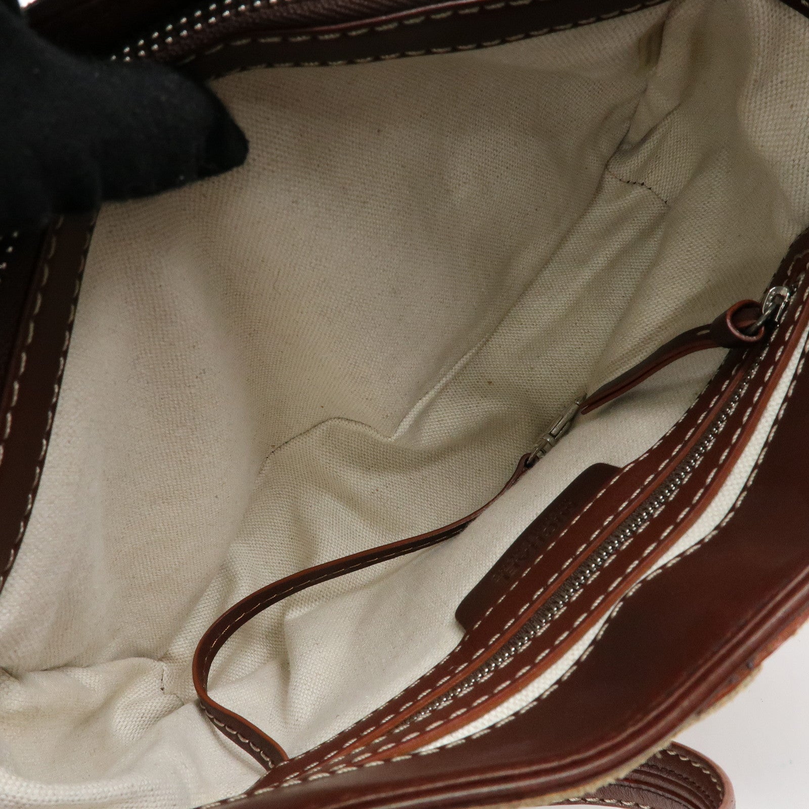 COACH Harley Set of 4 Leather Suede Rattan Shoulder Bag Brown Beige