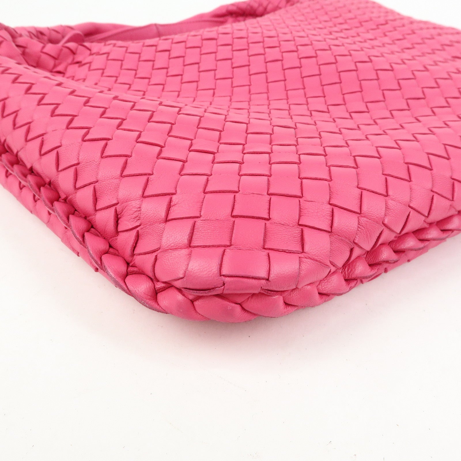 BOTTEGA VENETA Intrecciato Hobo Lamb Skin Shoulder Hand Bag 115653