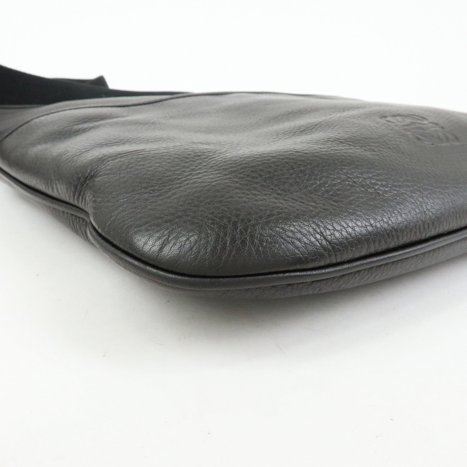 LOEWE Anagram Leather Shoulder Bag Crossbody Bag Dark Brown