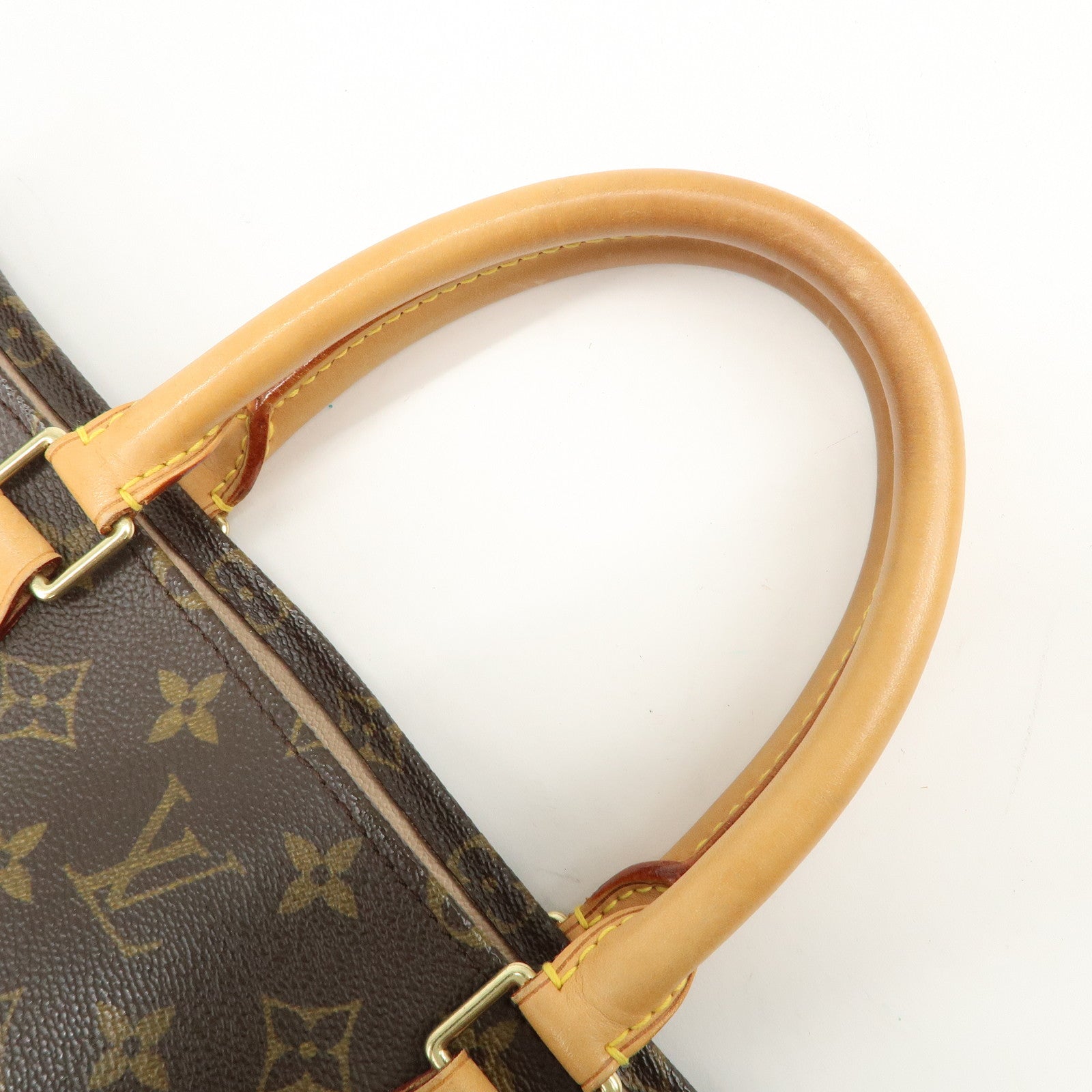 Louis Vuitton Monogram Sac Plat Tote Bag Hand Bag Brown M51140
