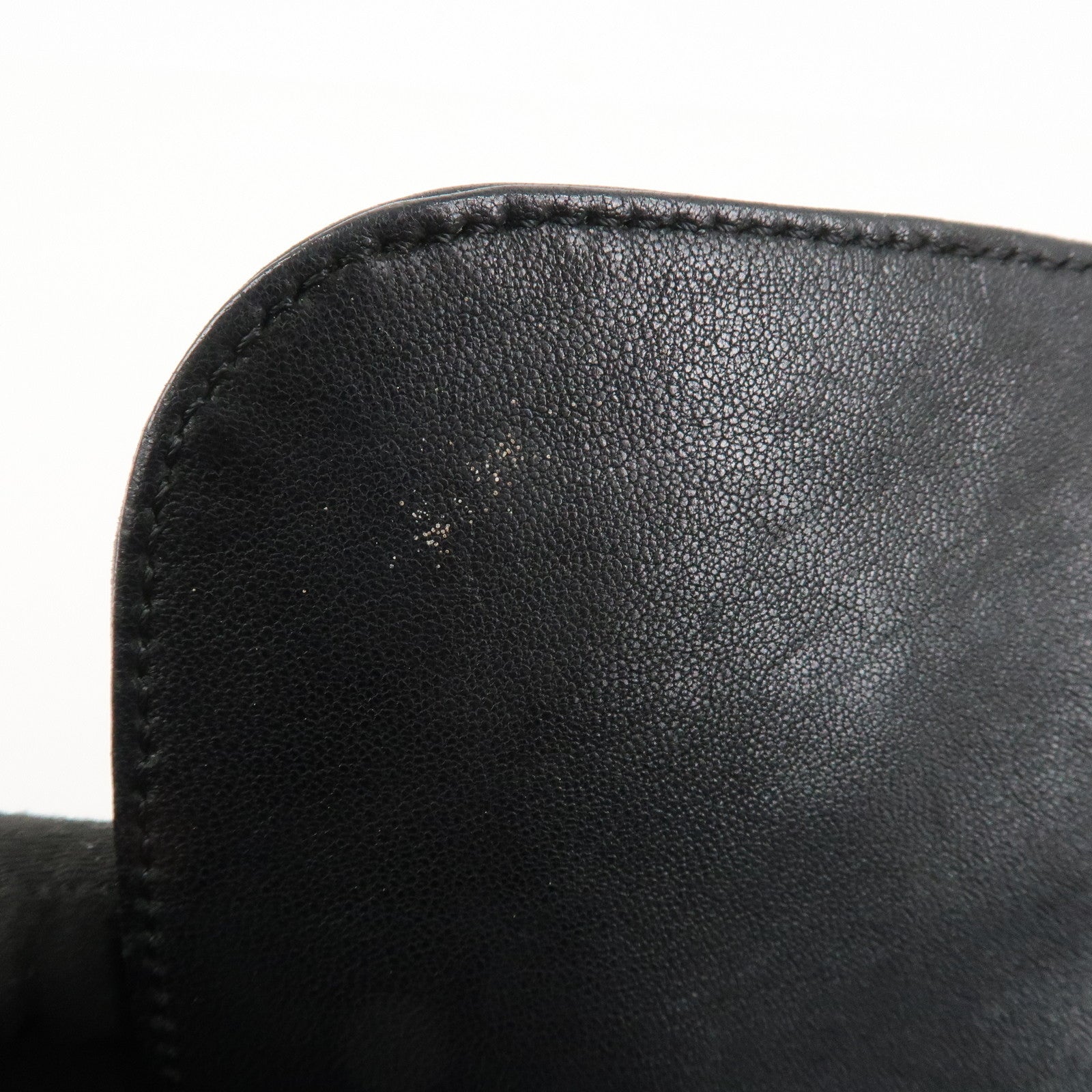 JIMMY CHOO Zodiac Leather Studs Shoulder Bag Black Gold HDW Used