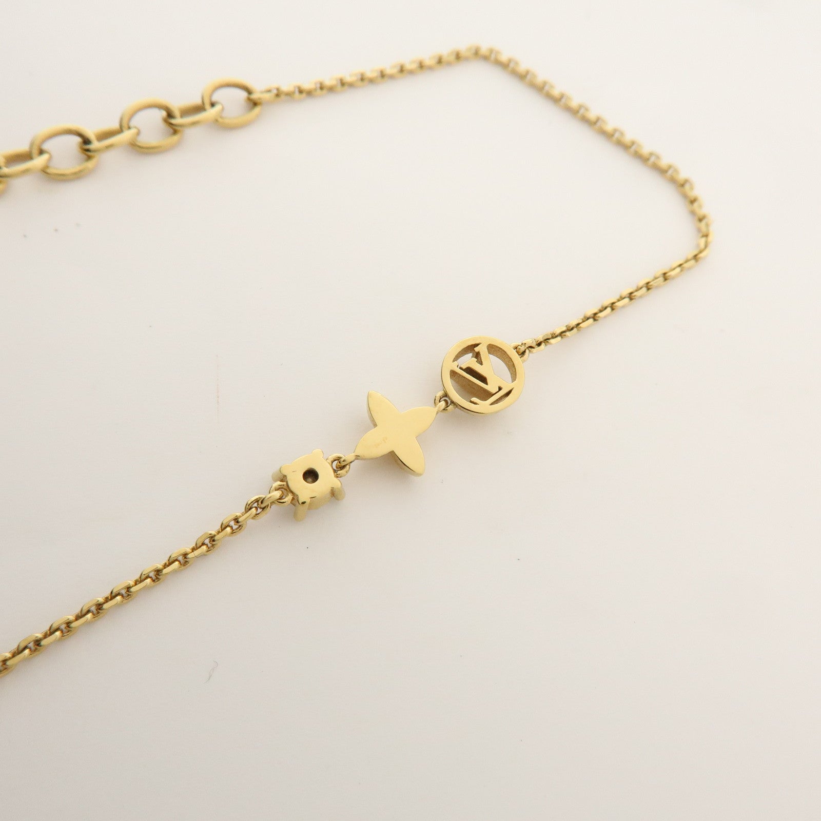 Louis Vuitton Petit Louis Metal Strass Bracelet Gold M00374