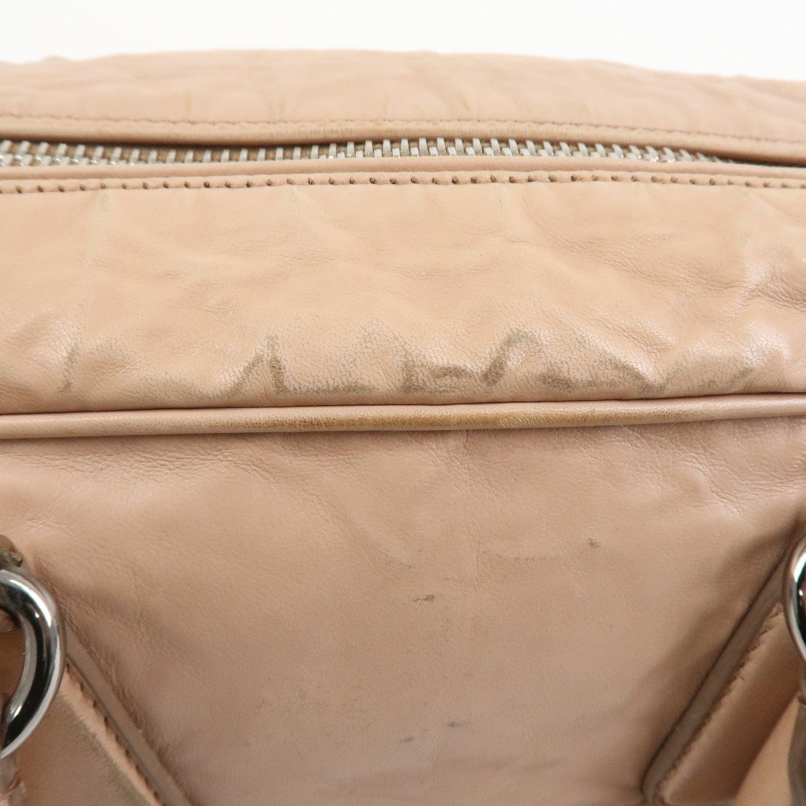 PRADA Nappa Leather 2Way Bag Hand Bag Shoulder Bag Light Pink