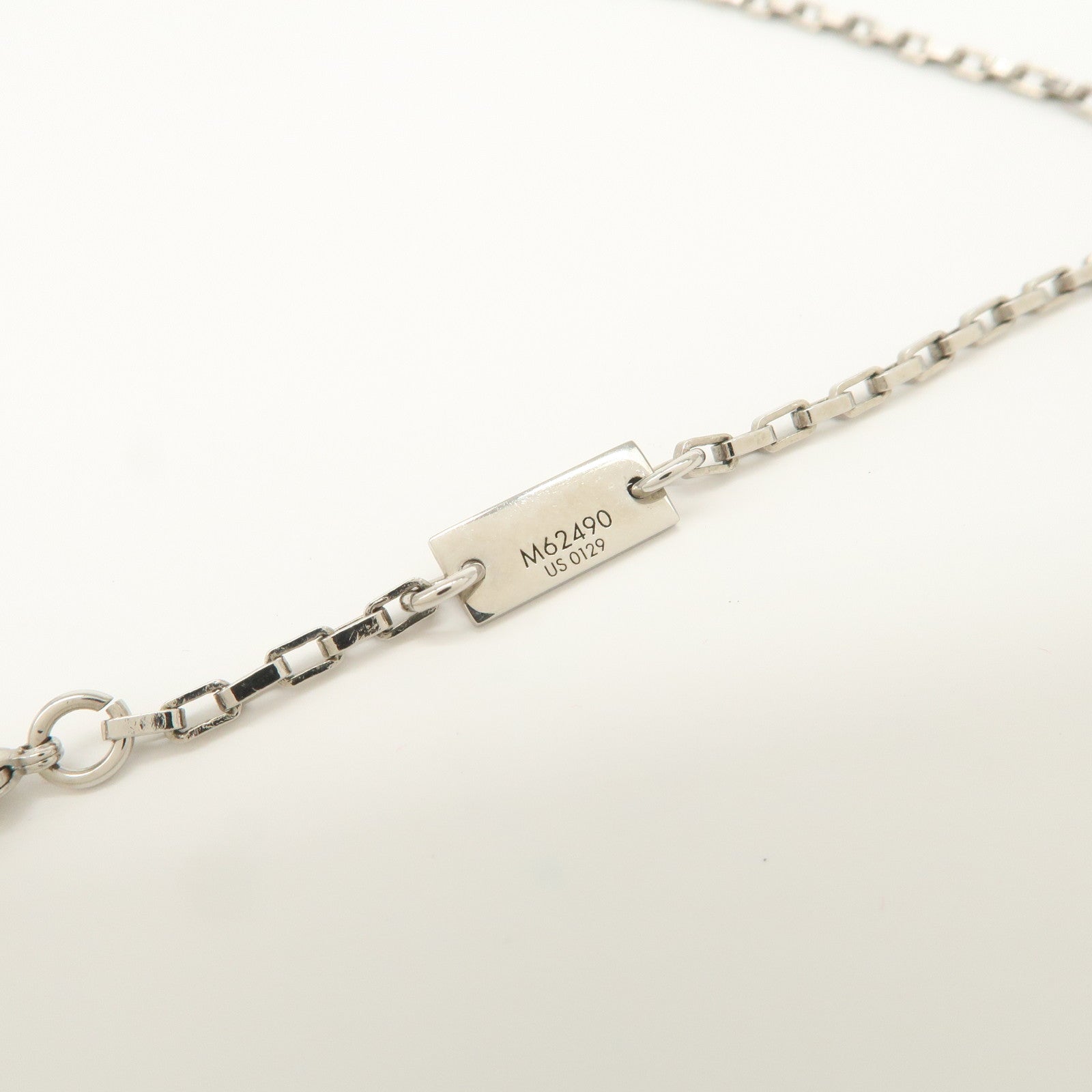 Louis Vuitton Collier Damier Colors Metal Necklace Silver M62490