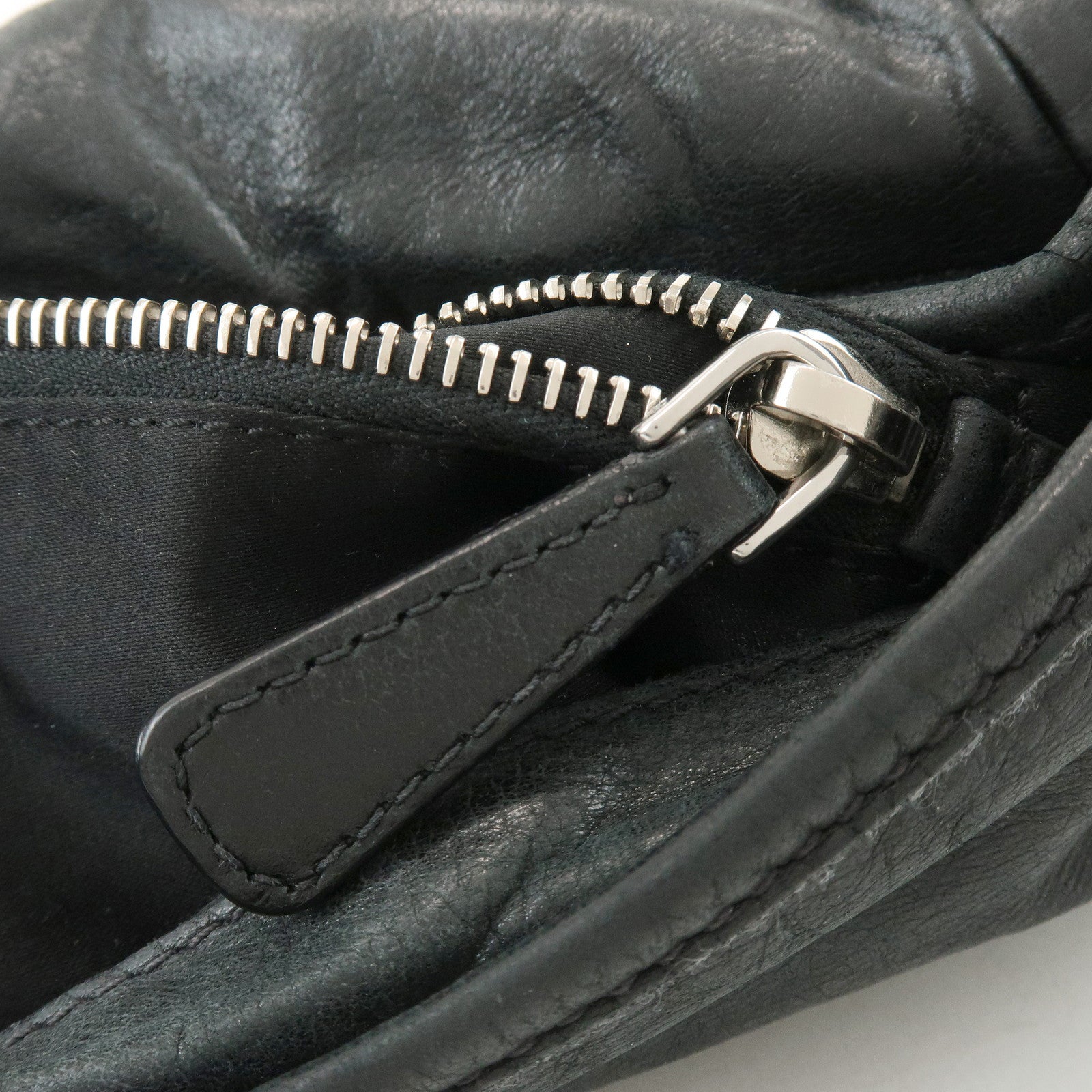 MIU MIU Matelasse Leather 2Way Bag Hand Bag Shoulder Bag Black