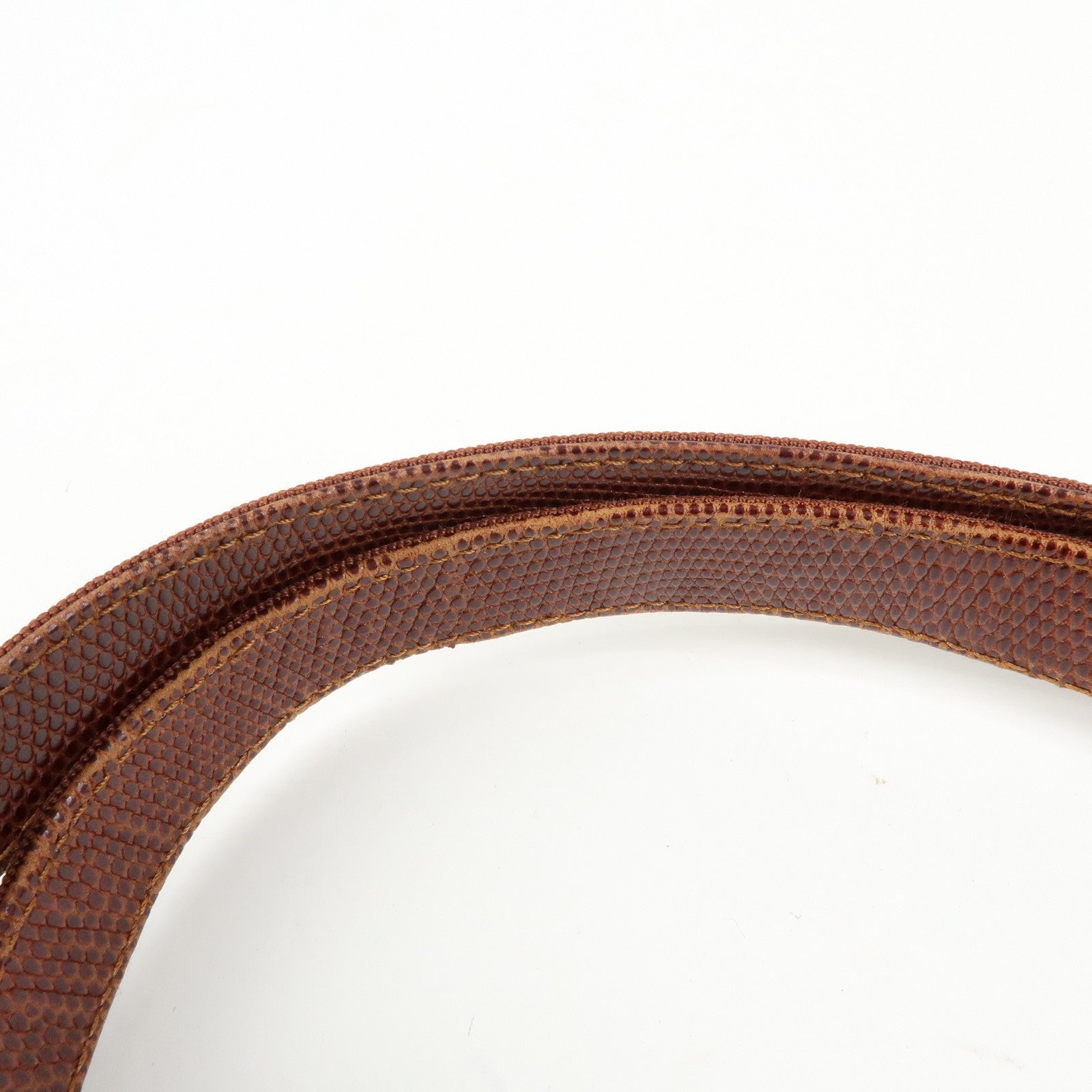 Ferragamo Vara Embossed Leather Tote Bag Shoulder Bag Brown