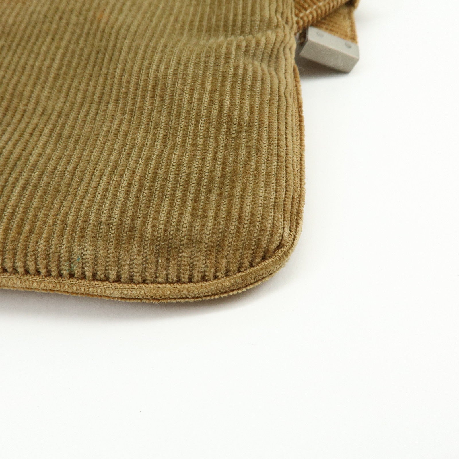 FENDI Corduroy Shoulder Bag Crossbody Bag Brown 26685