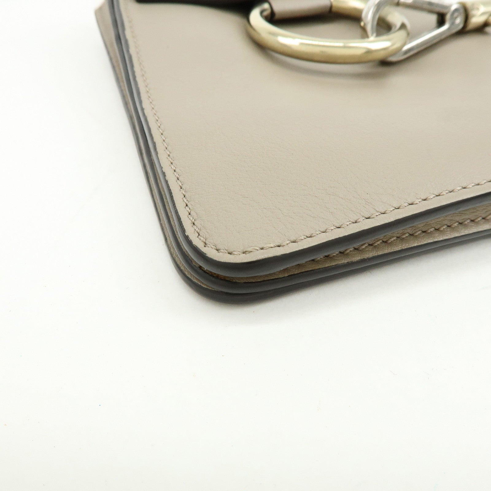 Chloe Faye Suede Leather Shoulder Bag Crossbody Bag Beige