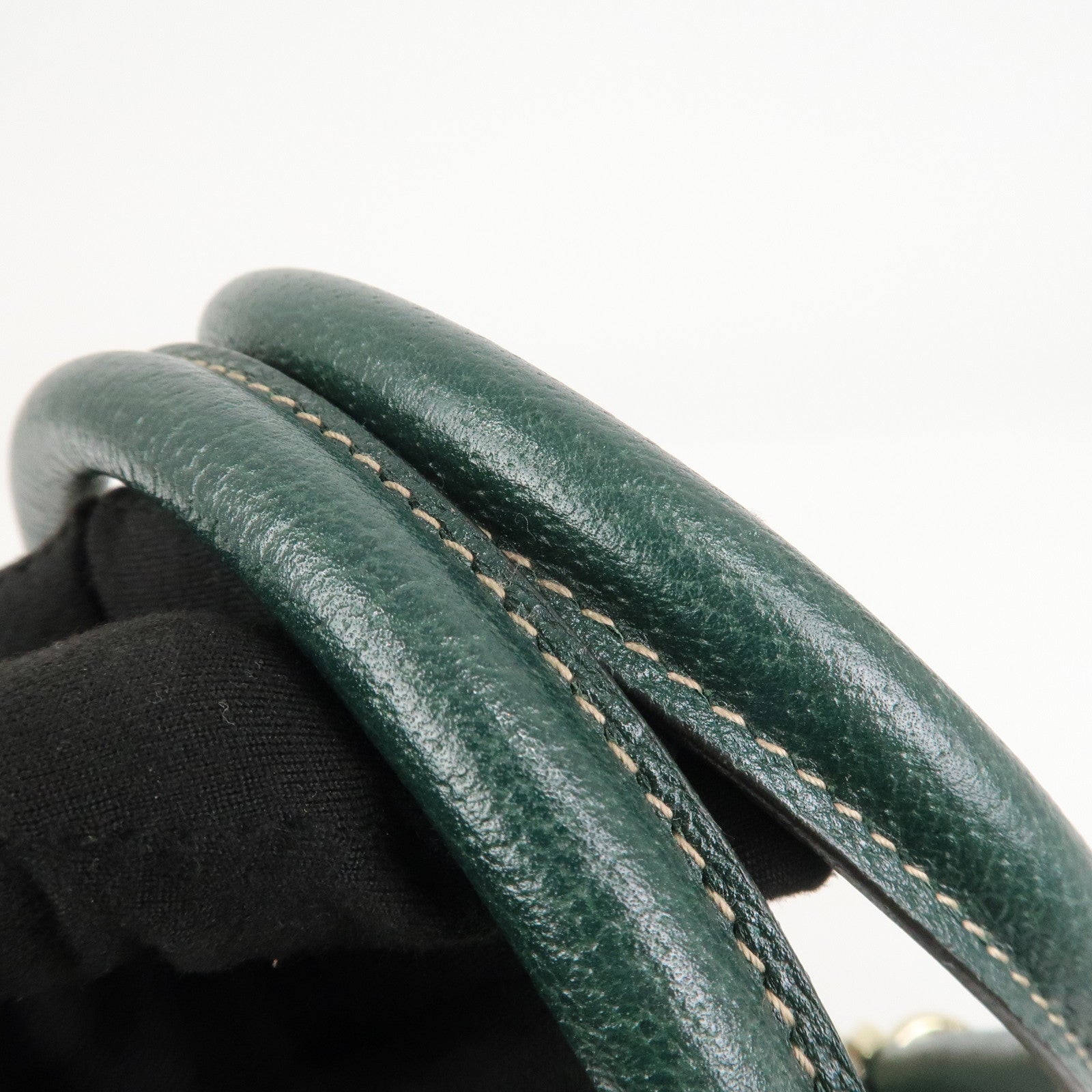 GUCCI Abbey GG Canvas Leather Mini Boston Bag Beige Green 130942