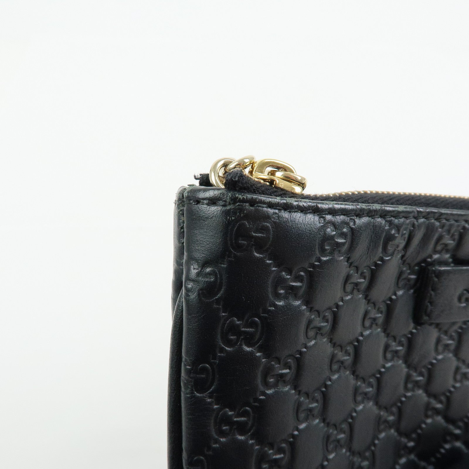 GUCCI Micro Guccissima Leather Coin Case Key Case Black 544248