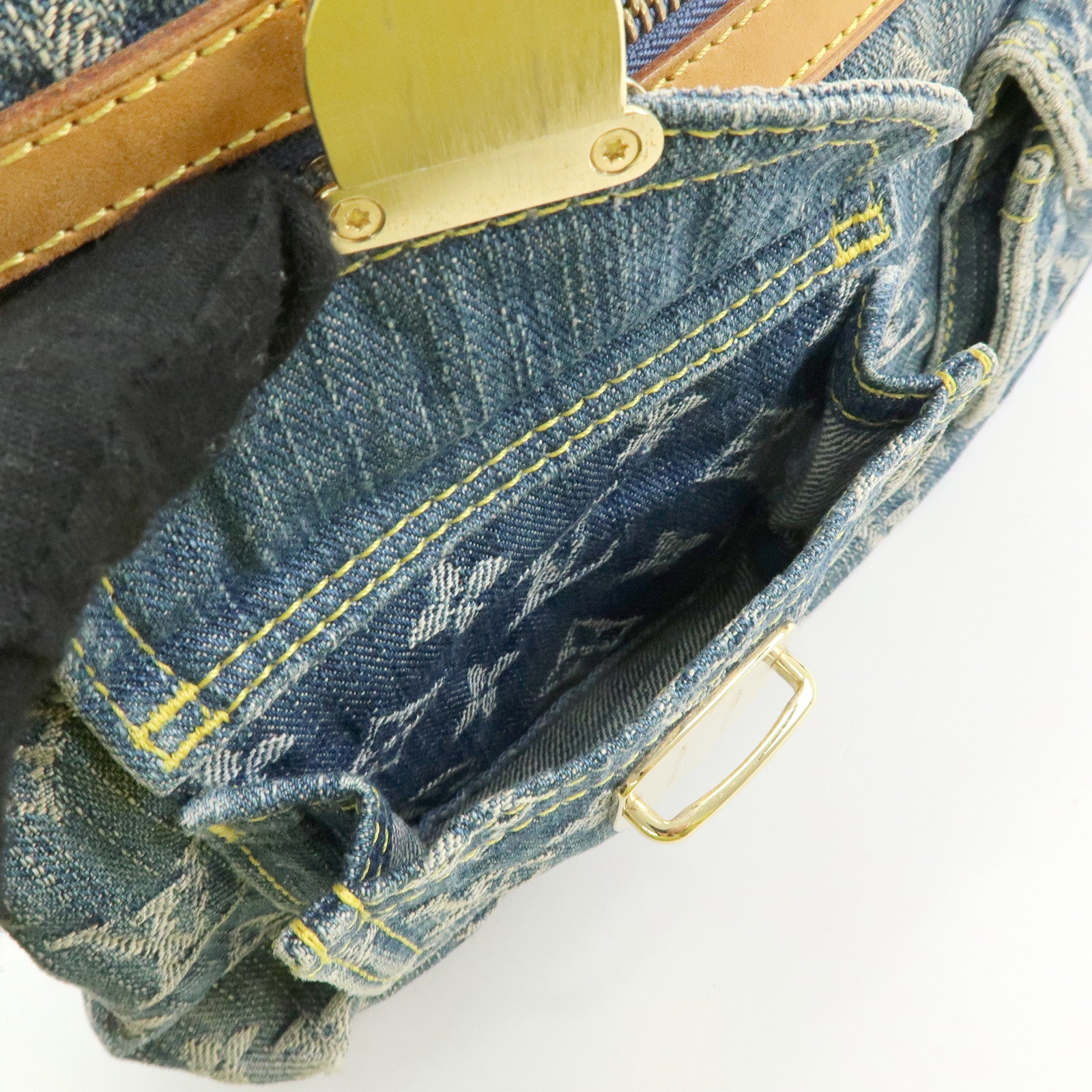 Louis Vuitton Monogram Denim Baggy PM 2Way Bag Shoulder Bag M95049