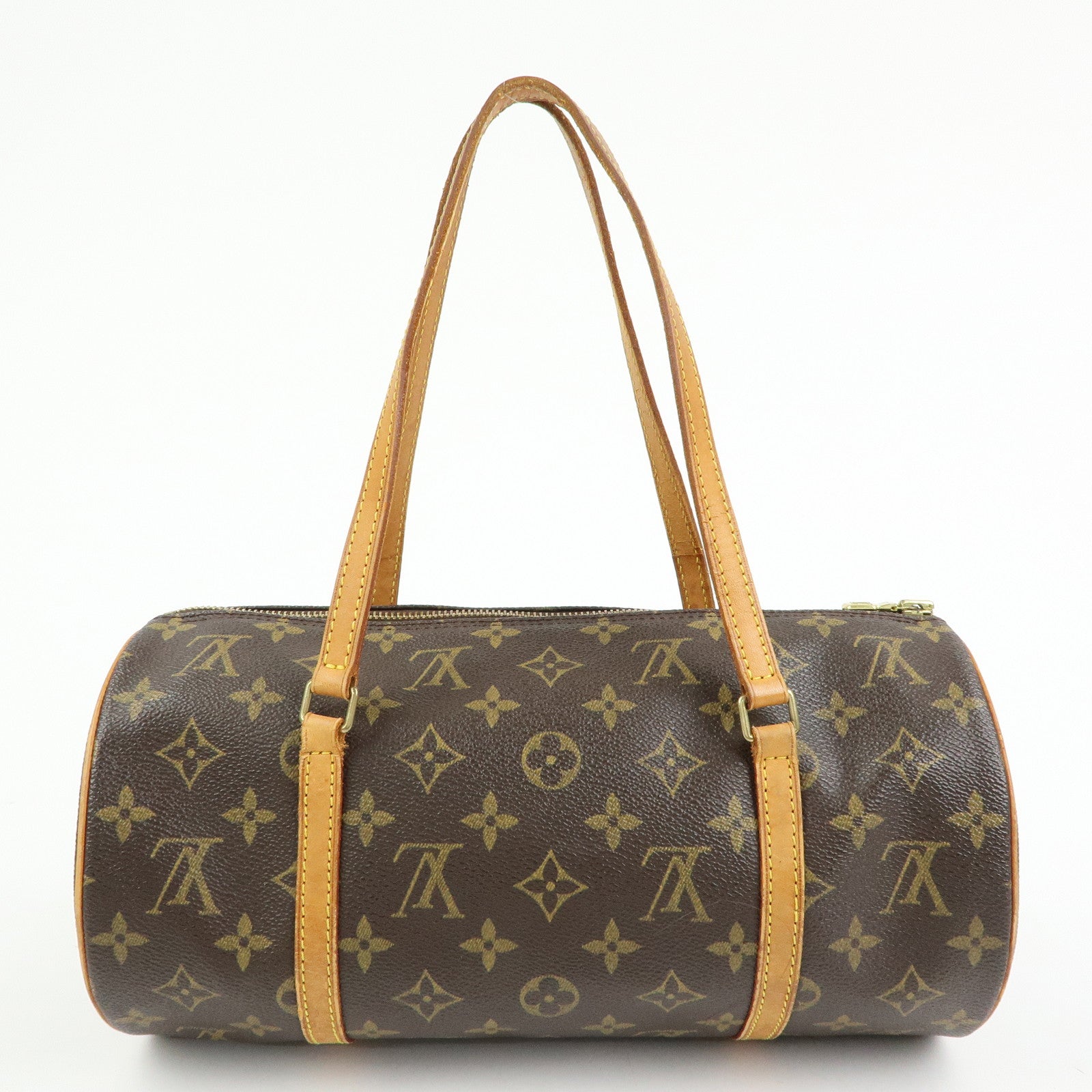 Louis Vuitton Monogram Papillon 30 Hand Bag Brown M51385