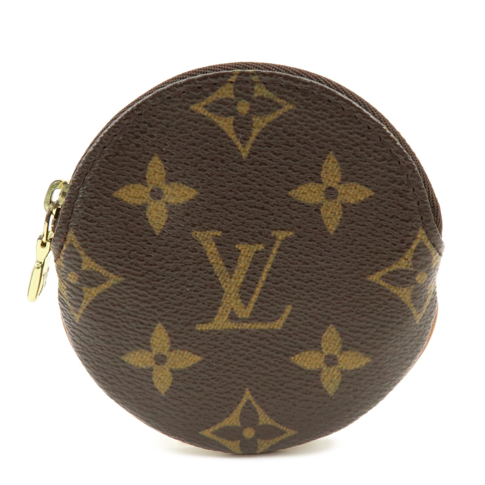 Louis Vuitton Monogram Porte Monnaie Rond Coin Case Brown M61926