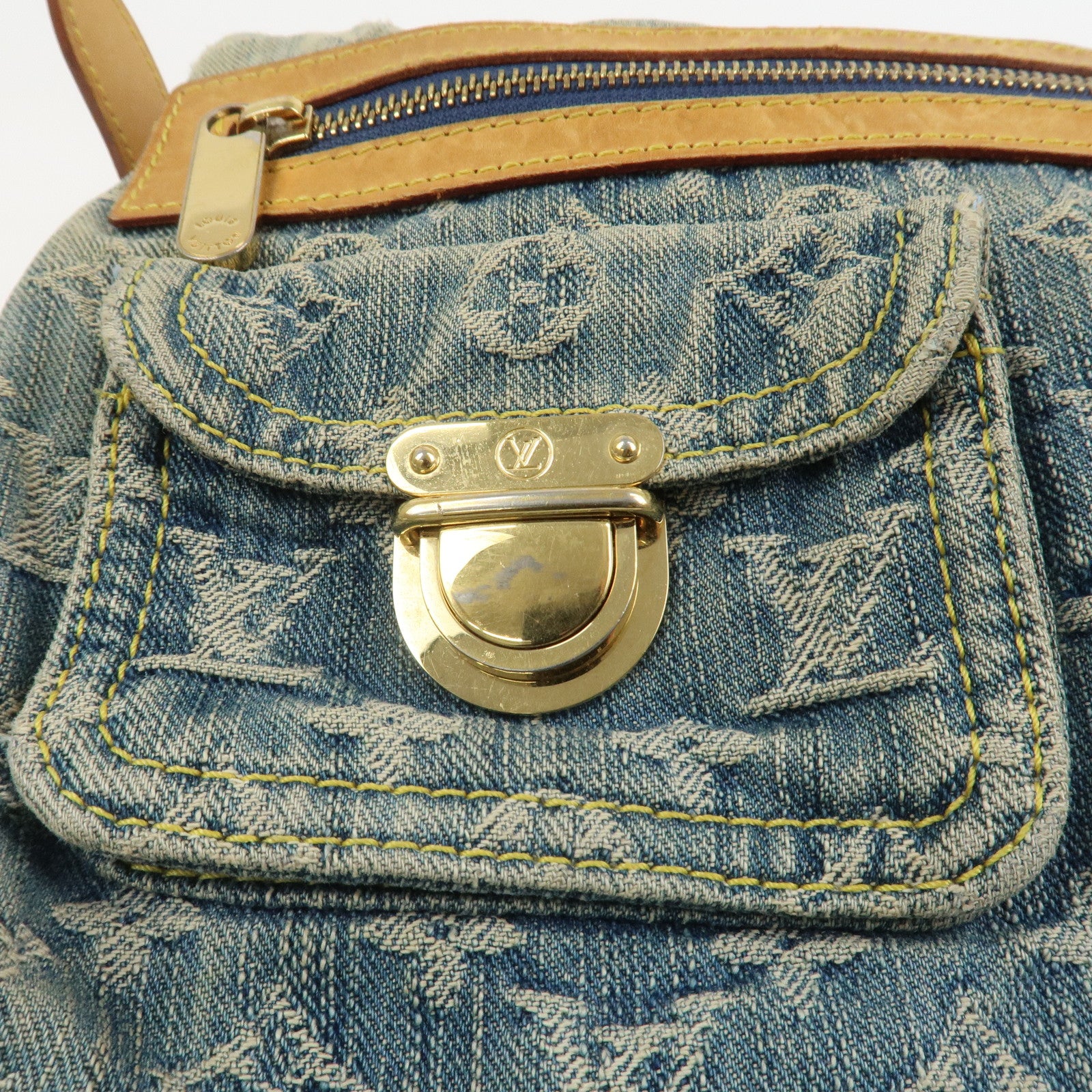 Louis Vuitton Monogram Denim Baggy PM 2Way Bag Shoulder Bag M95049