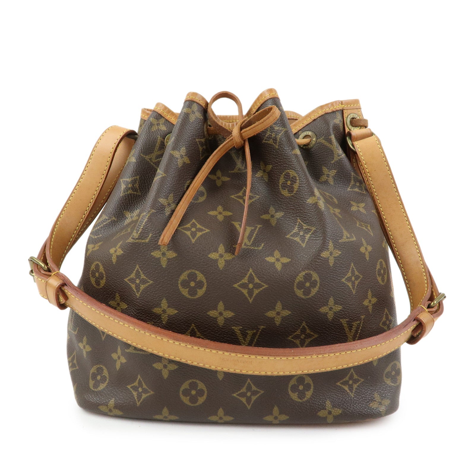 Louis Vuitton Monogram Petit Noe Shoulder Bag Brown M42226
