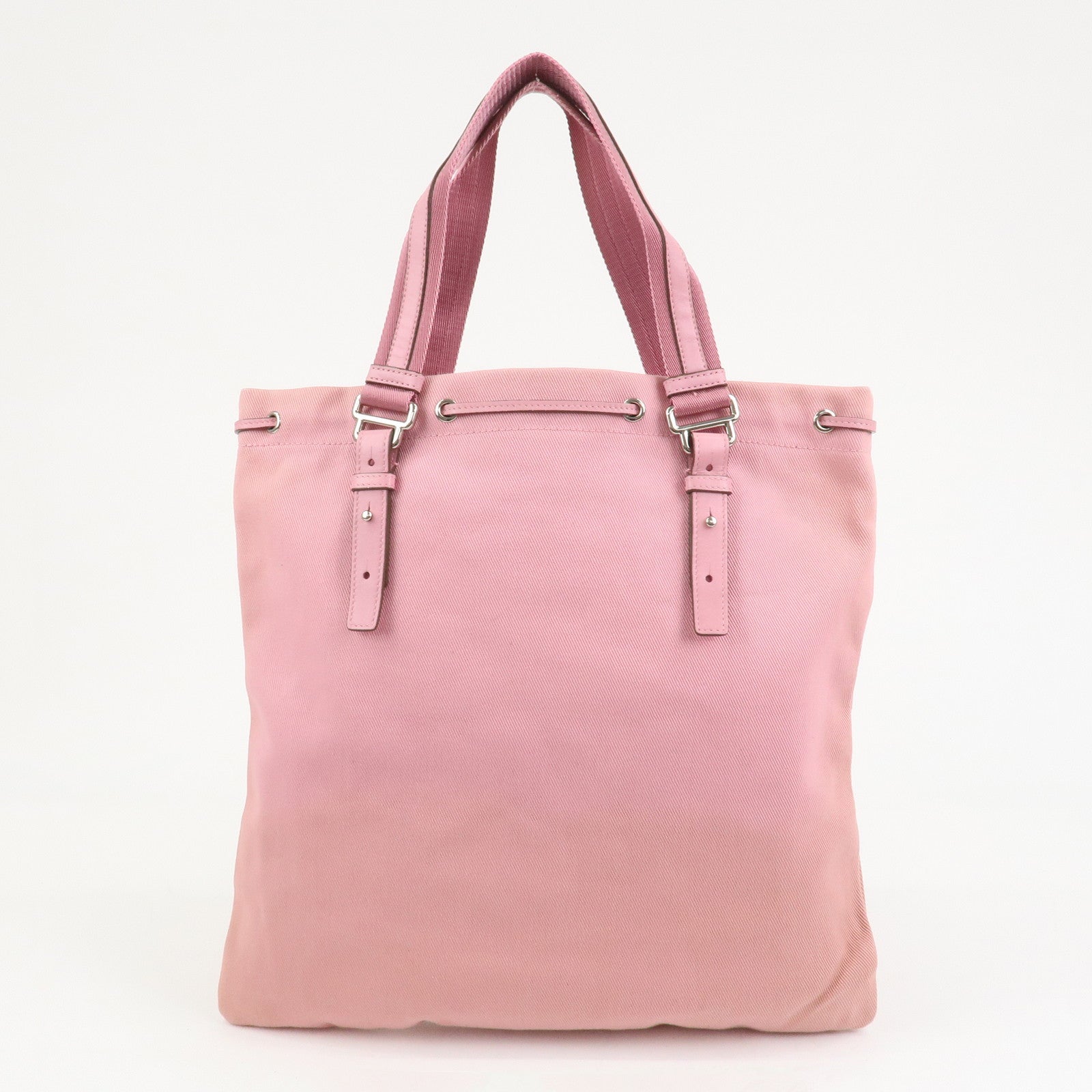 SAINT LAURENT Canvas Leather Kahara Tote Shoulder Bag Pink 121631