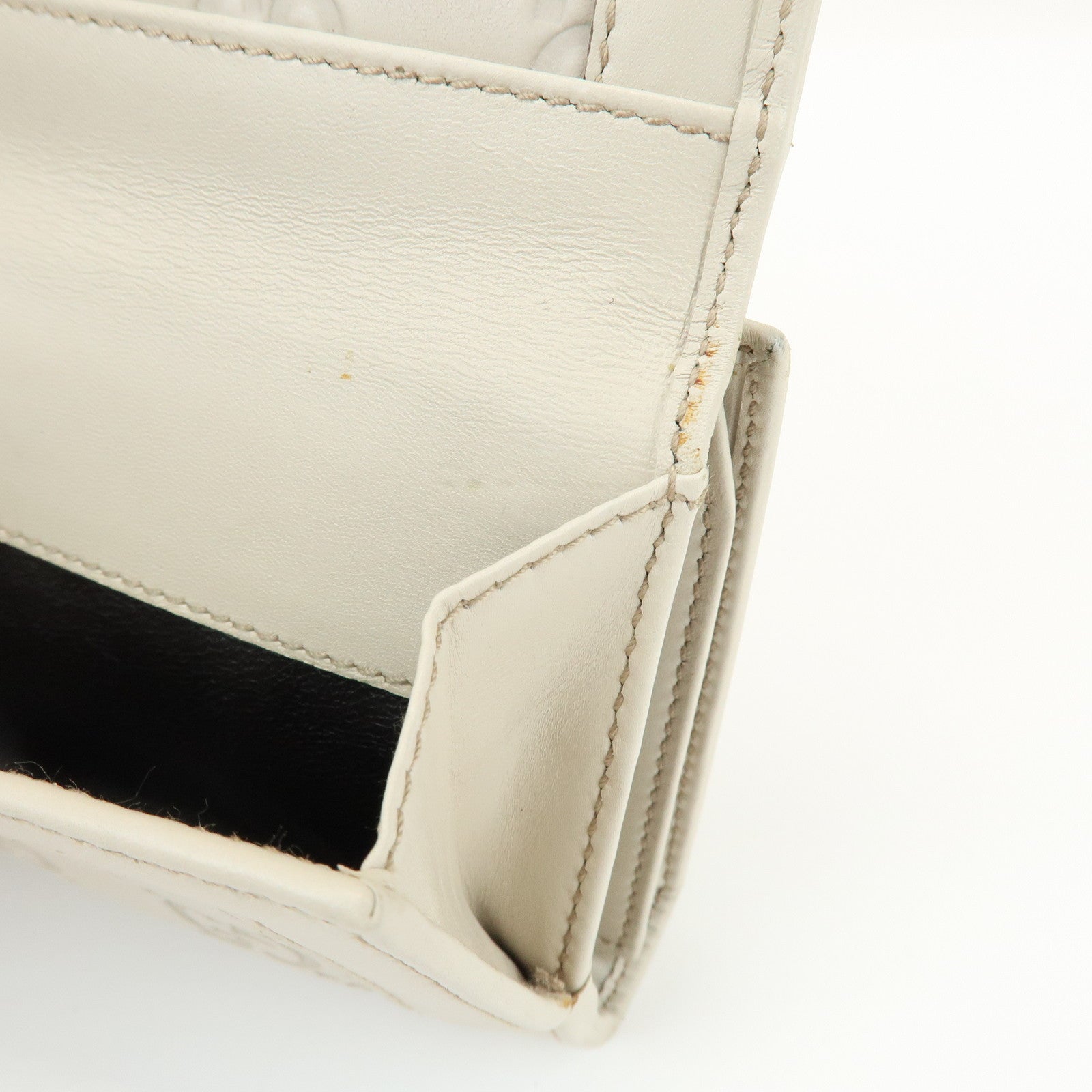 GUCCI Guccissima Leather Long Wallet Ivory Gold 146199