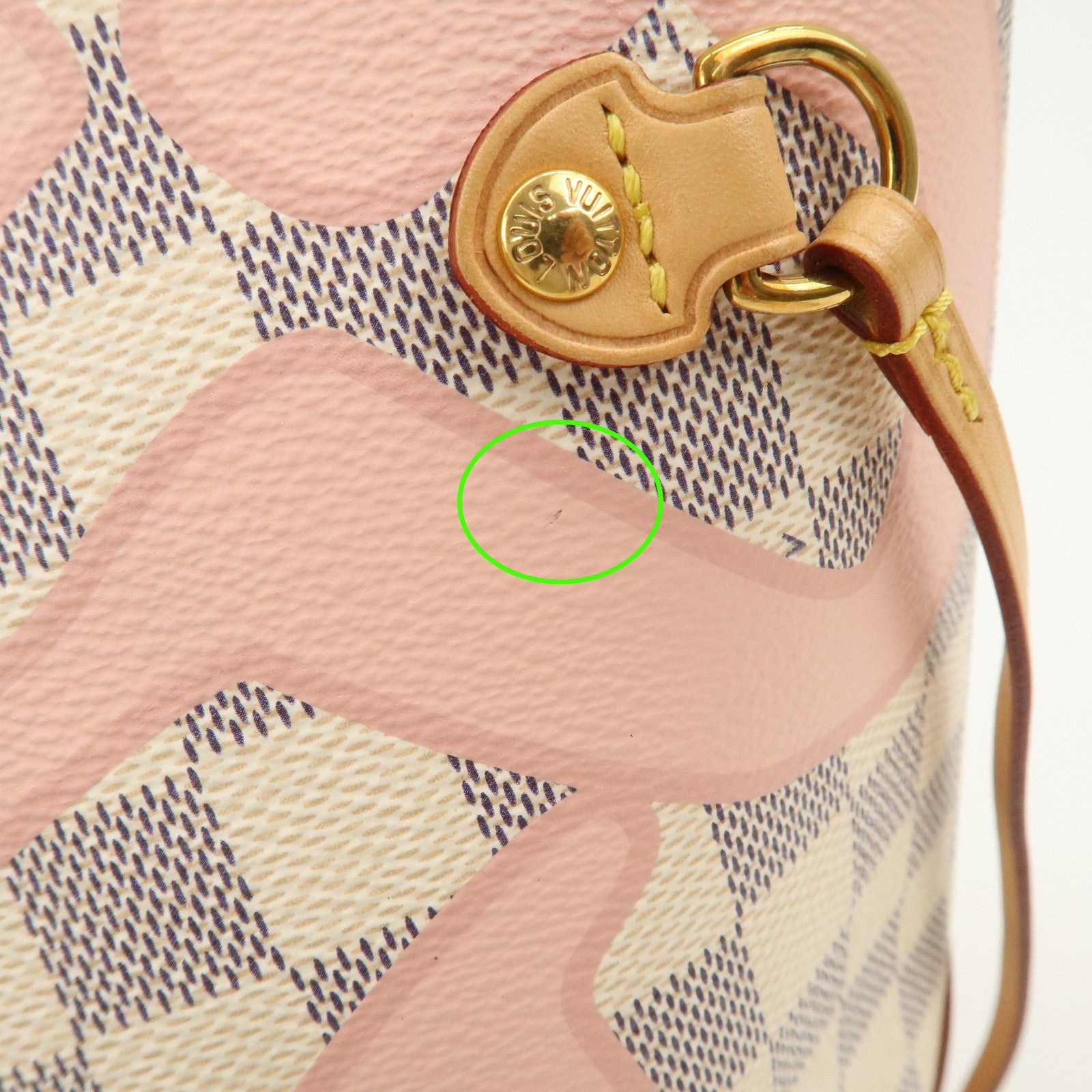 Louis Vuitton Damier Azur Tahiti Neverfull MM Bag & Pouch N41050