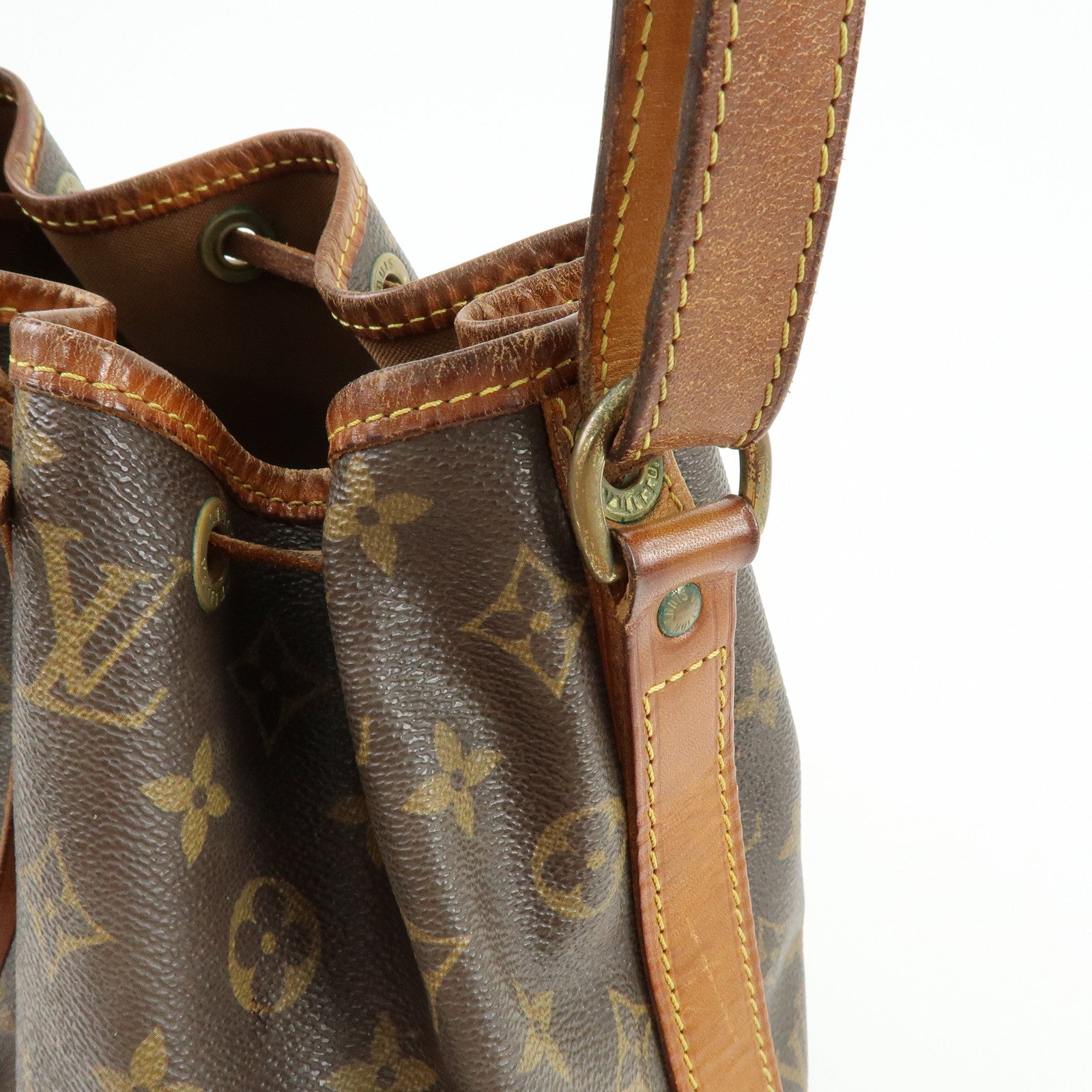Louis Vuitton Monogram Petit Noe Shoulder Bag Brown M42226