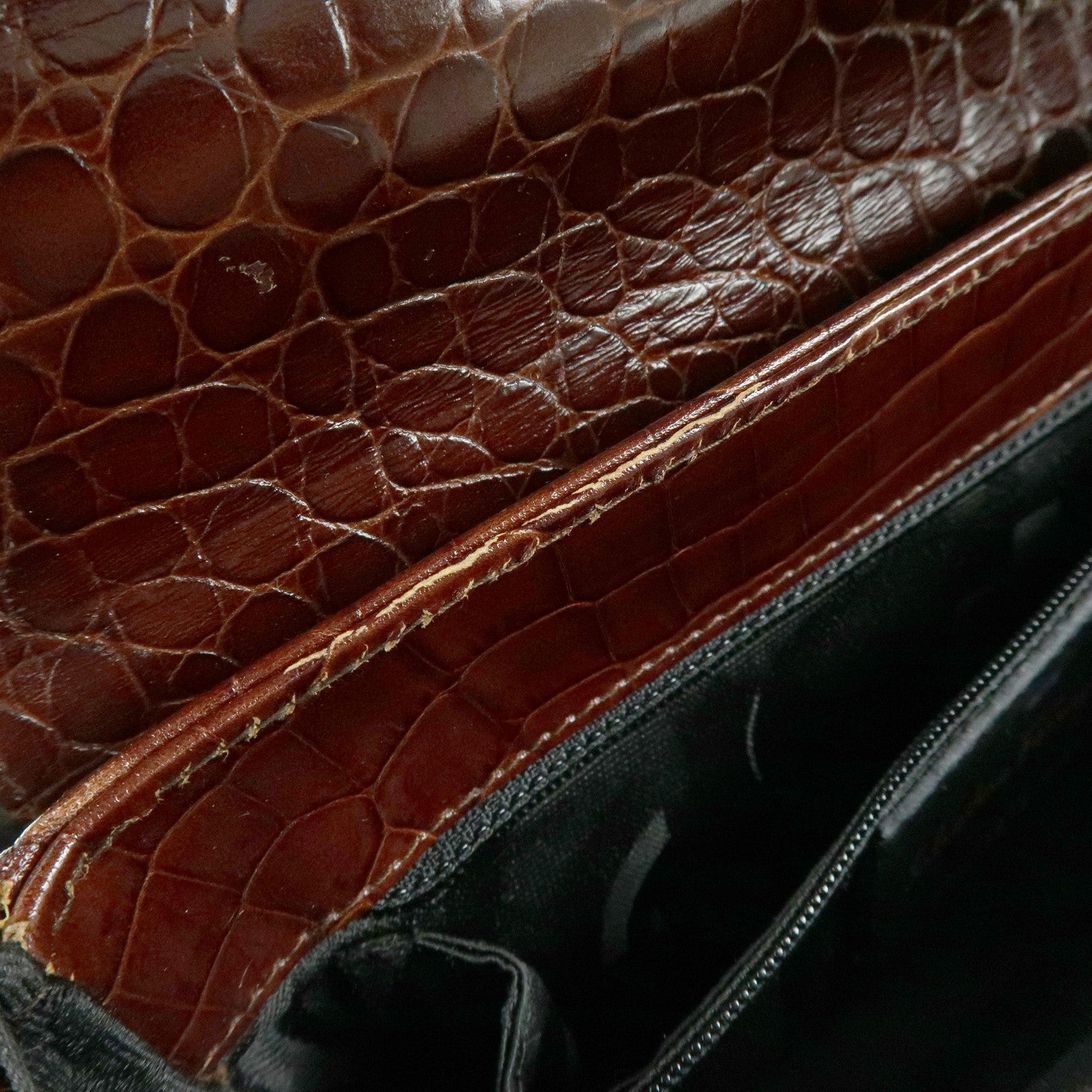 Ferragamo Gancini Embossed Leather Shoulder Bag Crossbody Bag Brown