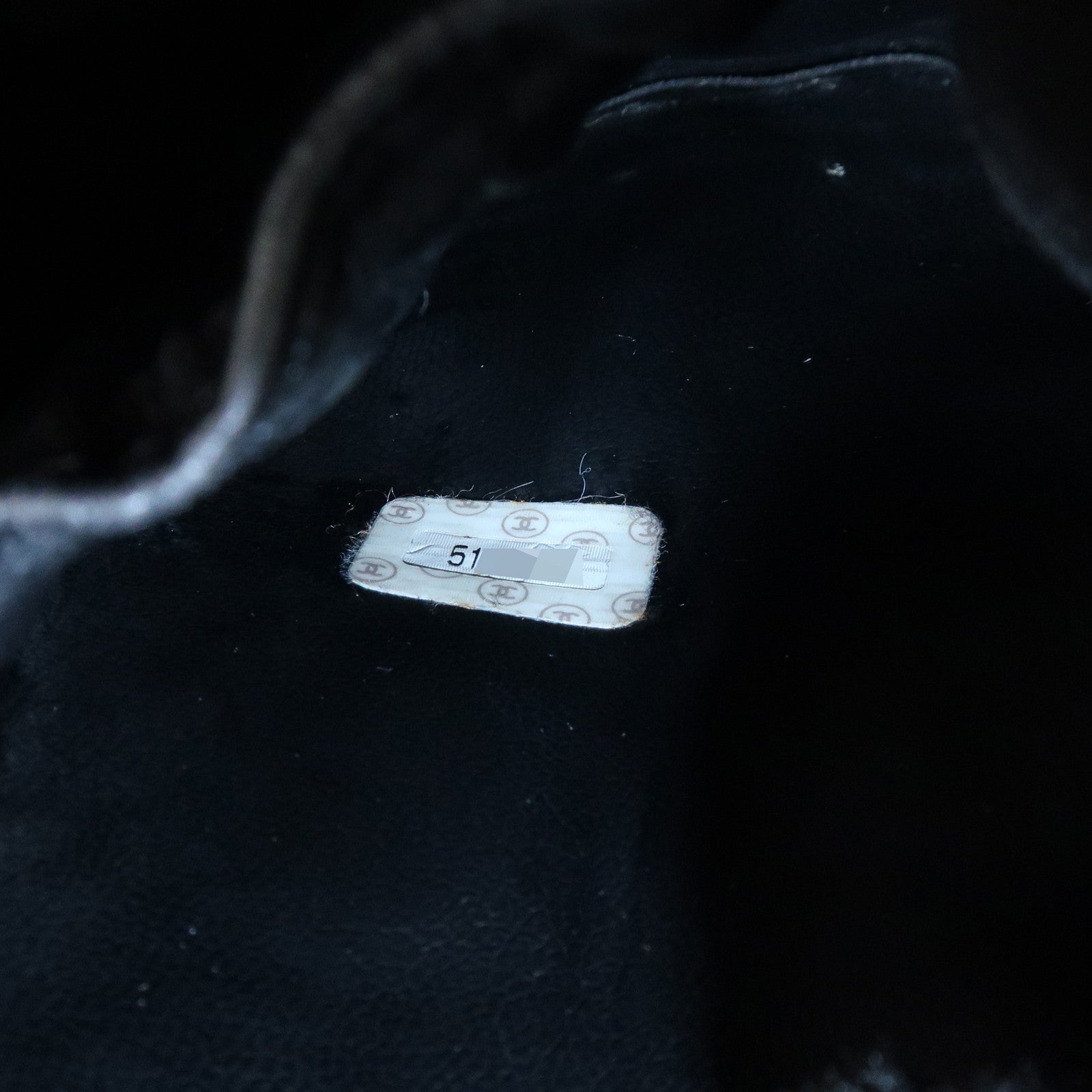 CHANEL COCO Mark Caviarskin Vanity Bag Hand Bag Pouch Black A01998