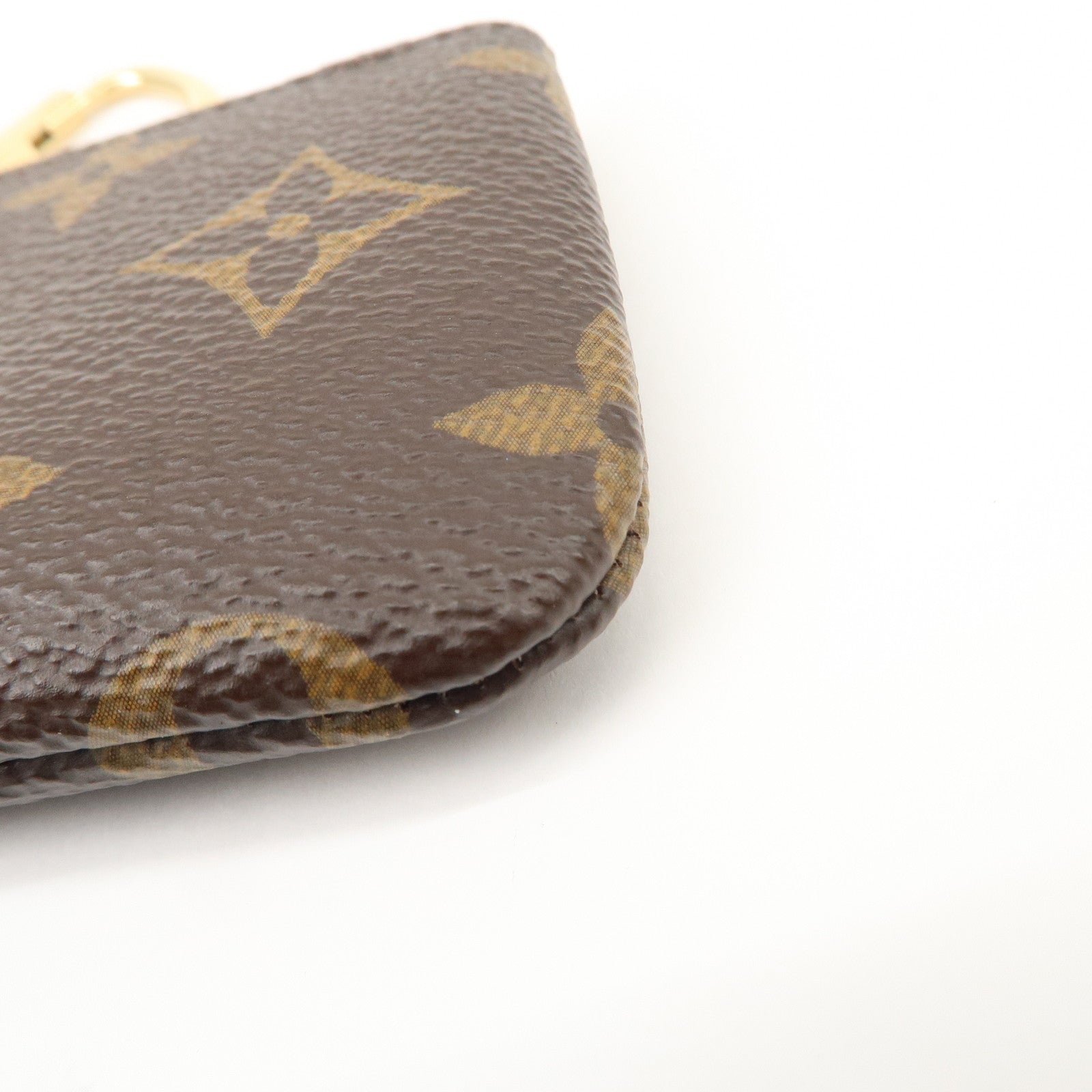 Louis Vuitton Monogram Pochette Cles Coin Case Key Case Brown M62650