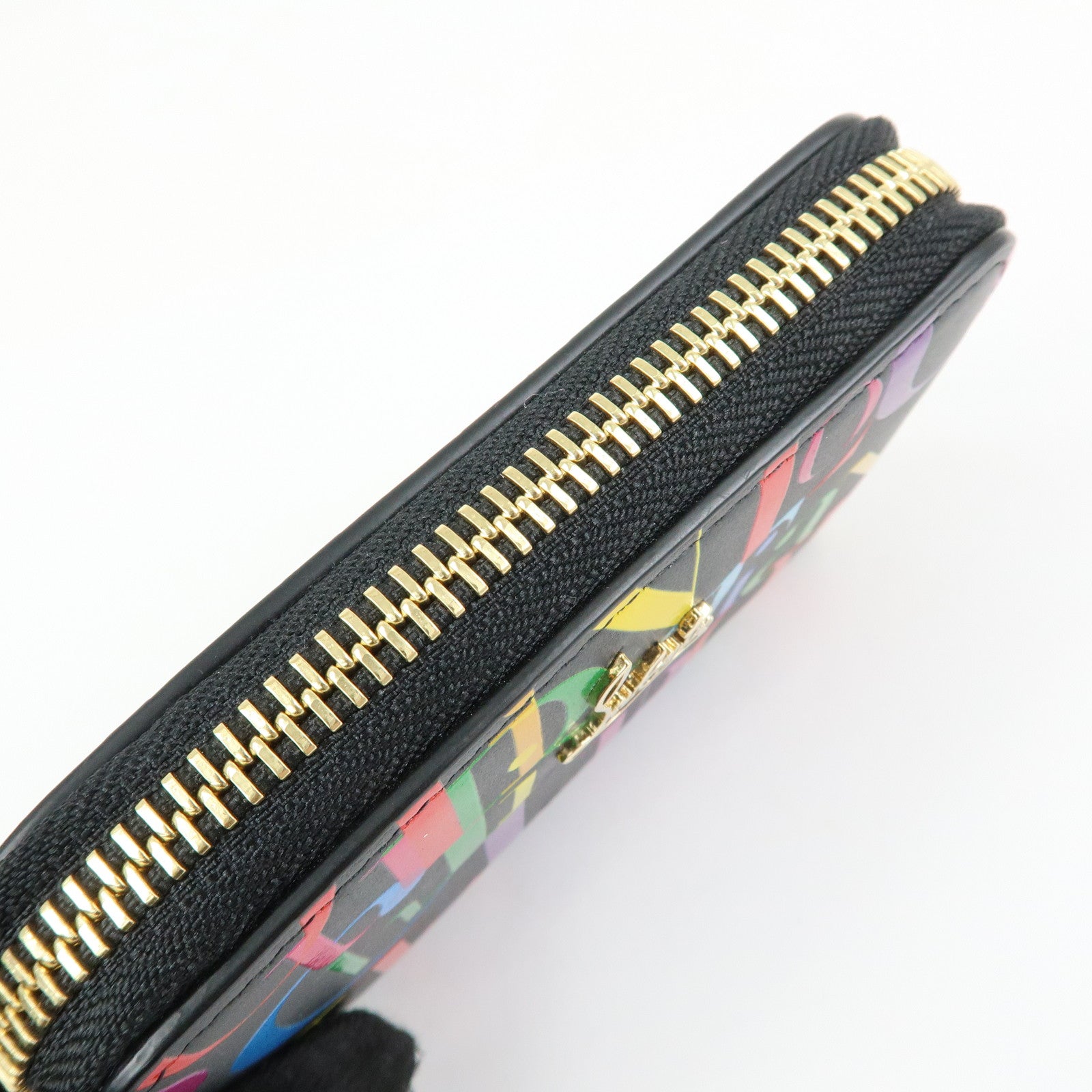 Christian Louboutin Leather Card Case Coin Case Black Multicolor