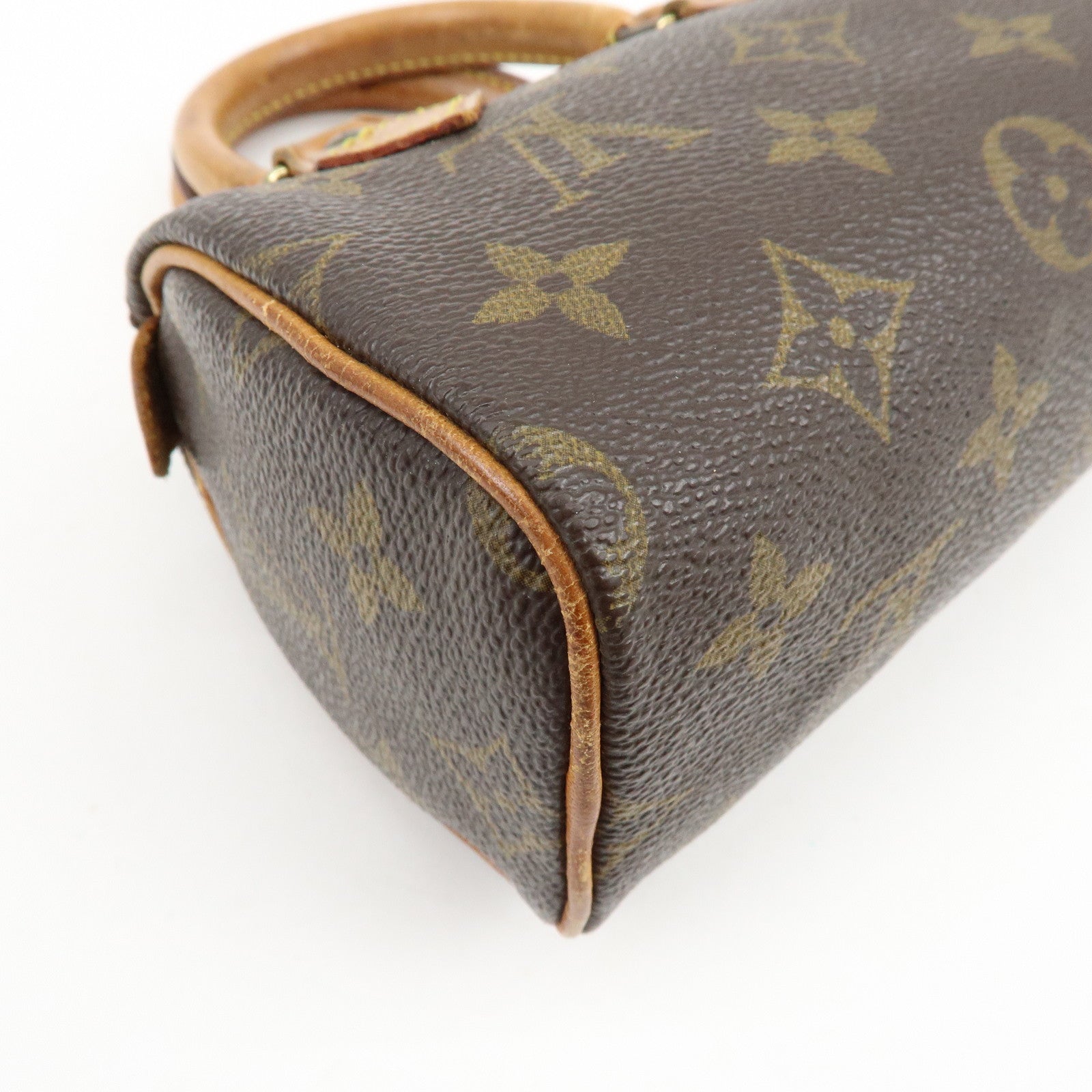Louis Vuitton Monogram Mini Speedy Hand Bag Brown M41534