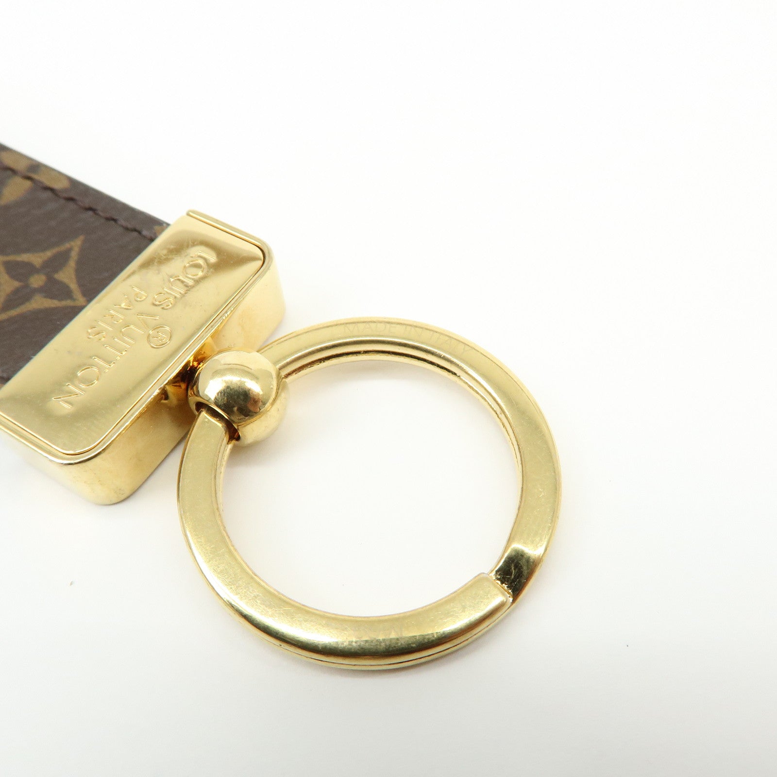 Louis Vuitton Monogram Dragonne Key Chain Key Holder Brown M65221