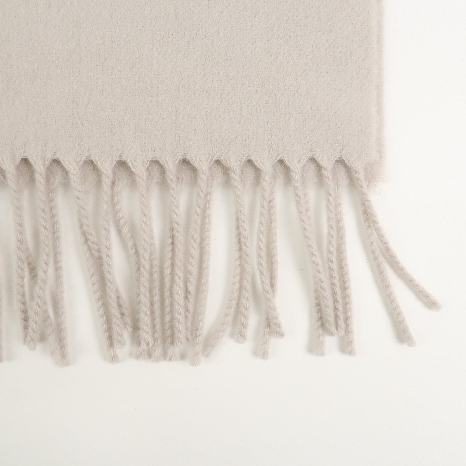 HERMES Cashmere 100% Scarf Stole Ivory