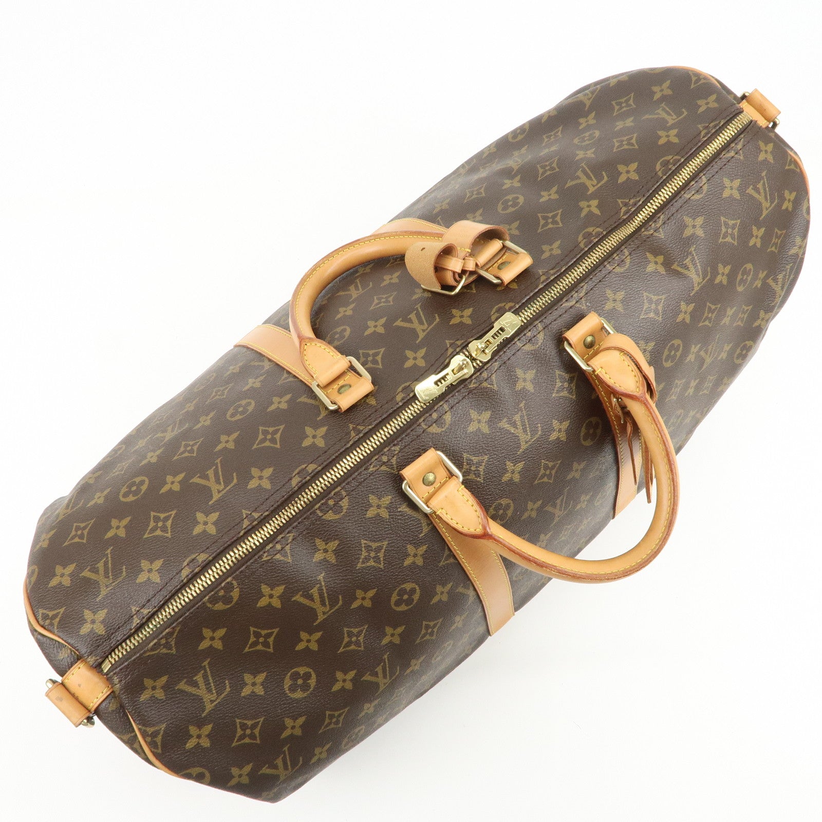 Louis Vuitton Monogram Keep All Bandouliere 55 Boston Bag M41414