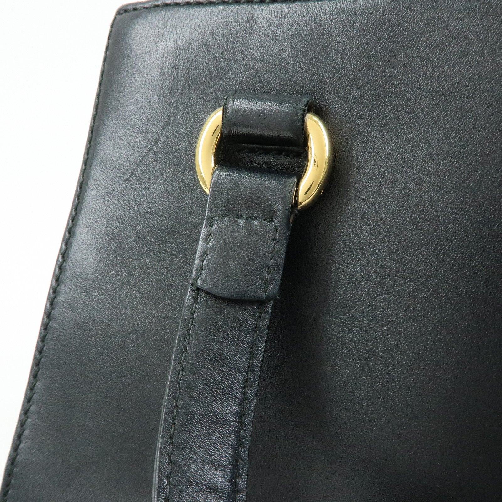 GUCCI Sylvie Sherry Canvas Leather 2Way Shoulder Bag Black 460331