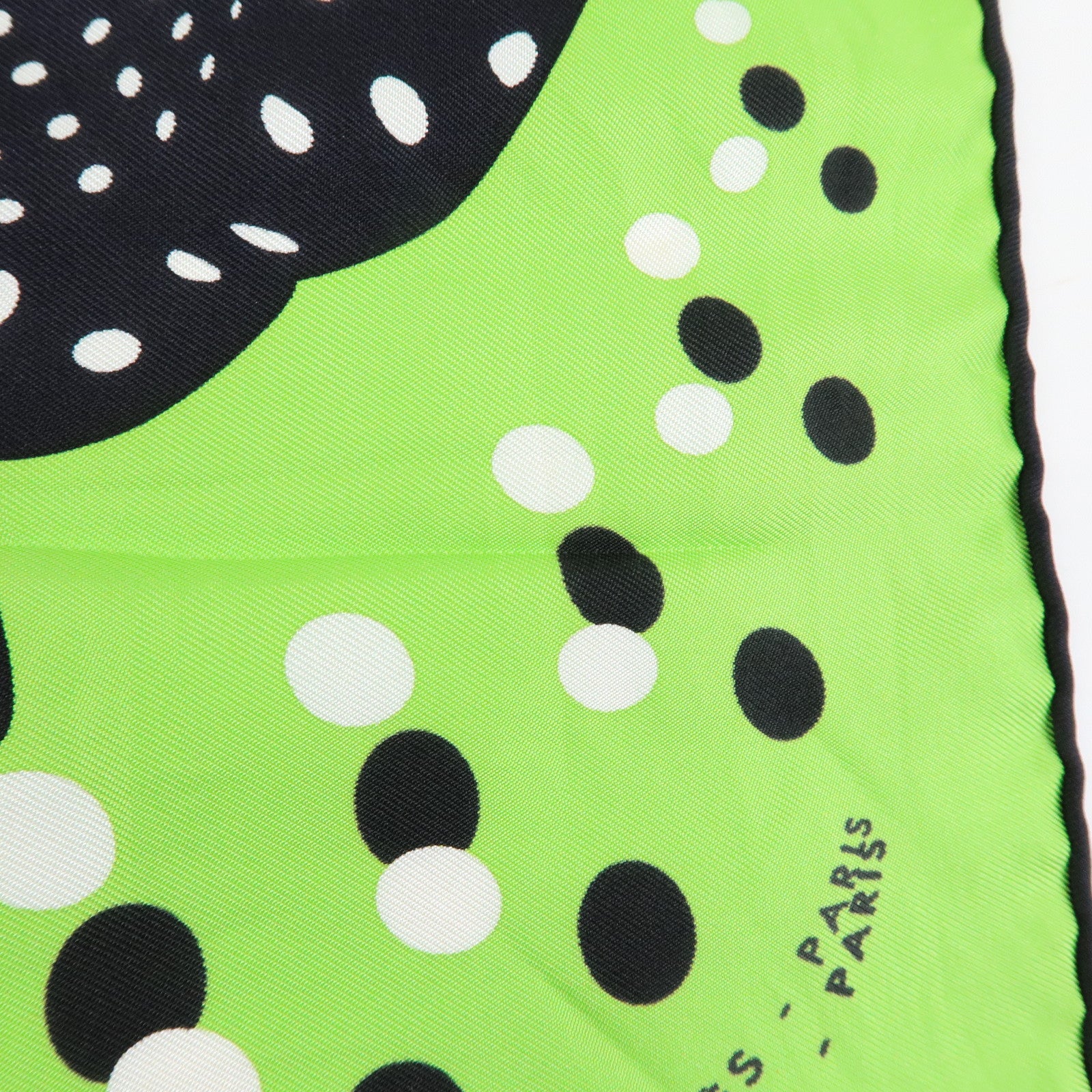 HERMES Carre 42 Silk 100% Scarf iHOLA FLAMENCA! Green Black