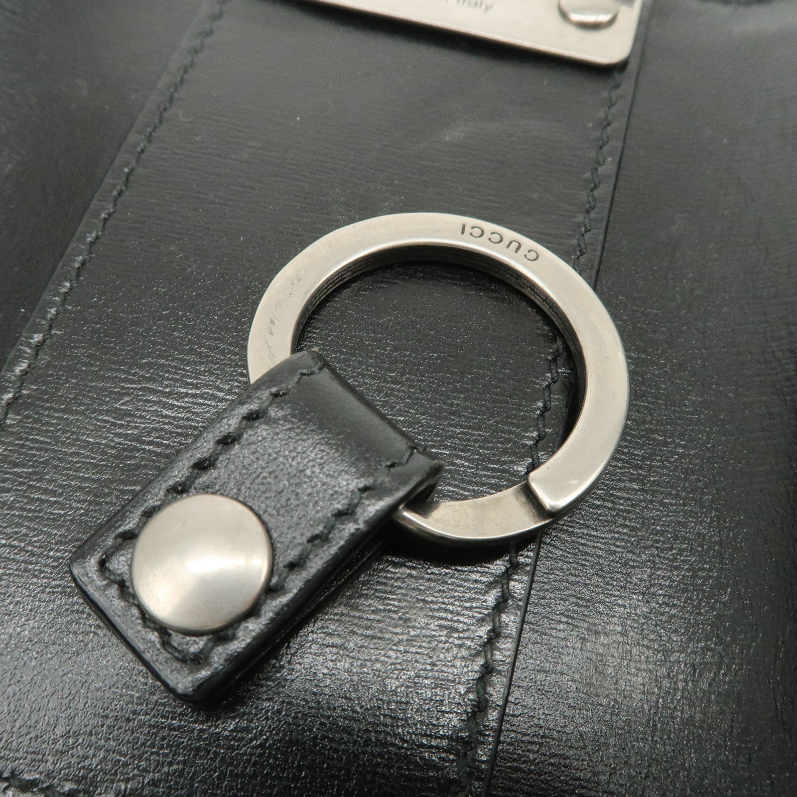 GUCCI GG Marmont Leather 6 Rings Key Case Key Holder Black 435305