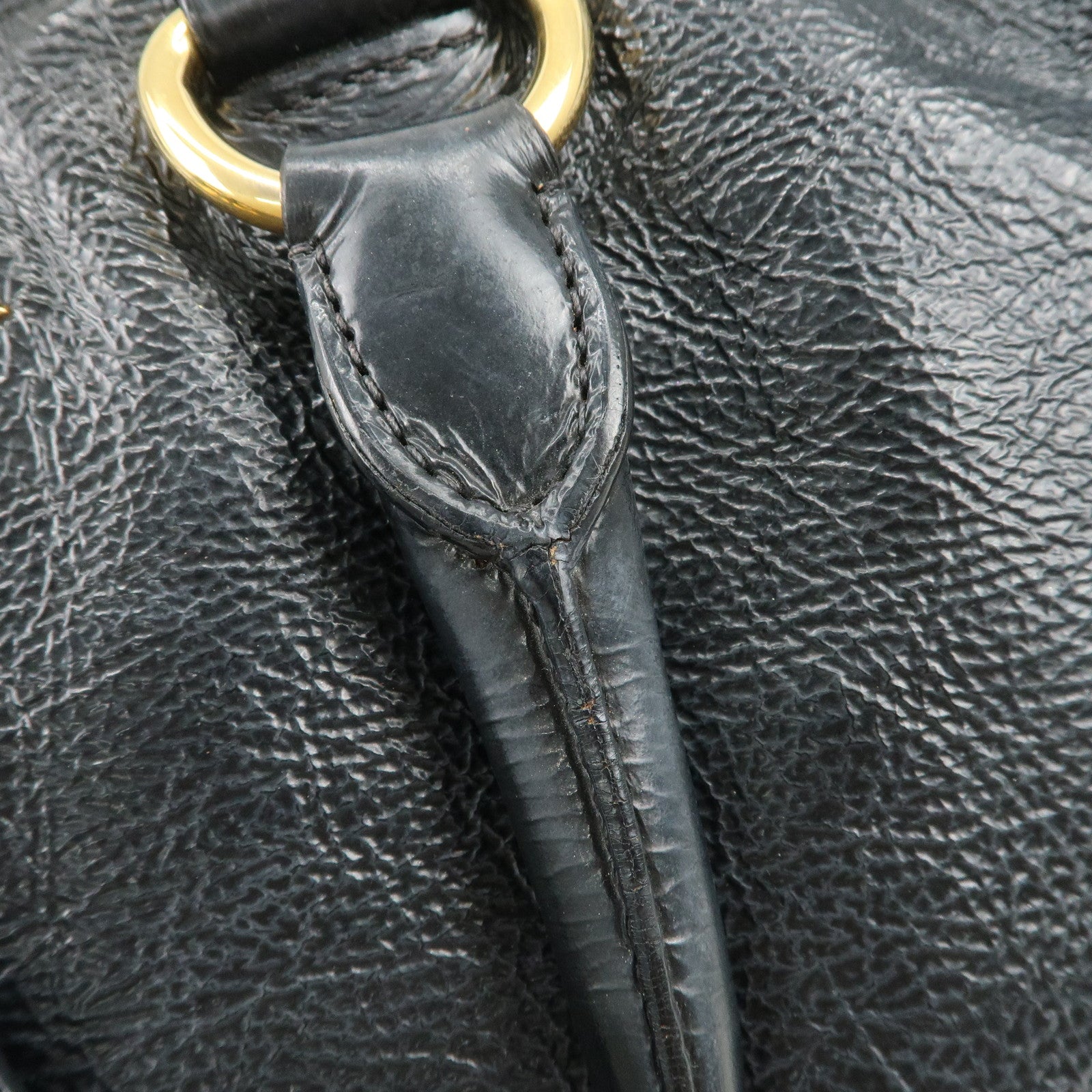 PRADA Logo Leather 2Way Tote Bag Shoulder Bag Black BN1713