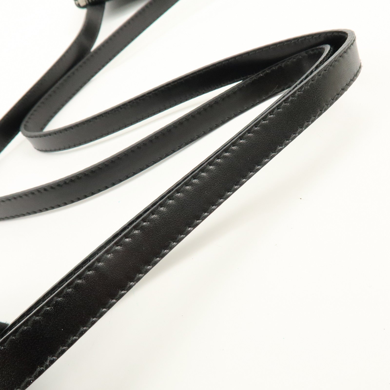 BVLGARI Logo Mania Denim Leather Shoulder Bag Crossbody Bag Black