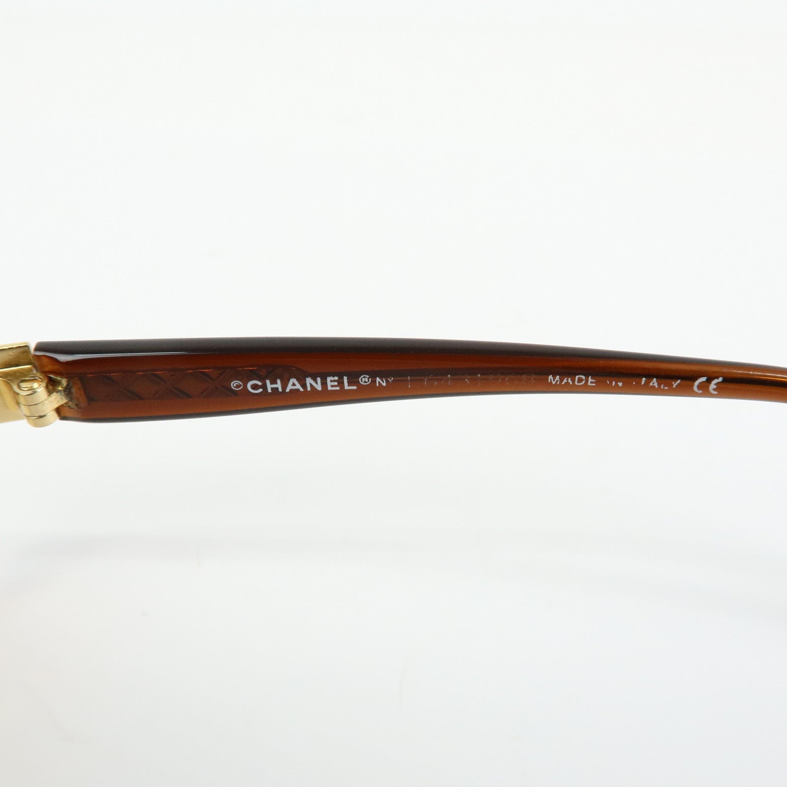 CHANEL COCO Mark Plastic Sunglasses 65笆｢17 c.139/56 4018 Brown