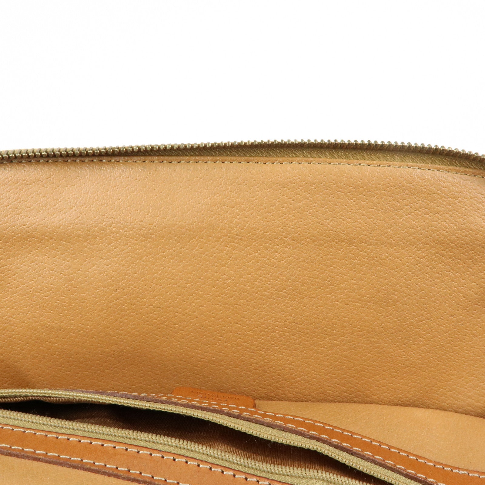 CELINE Macadam PVC Leather Hand Bag Brown