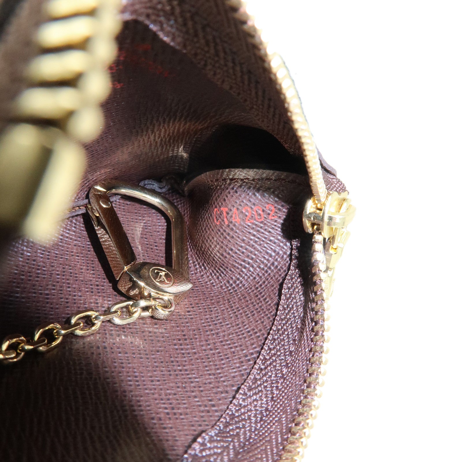 Louis Vuitton Damier Canvas Pochette Cles Damier Ebene N62658