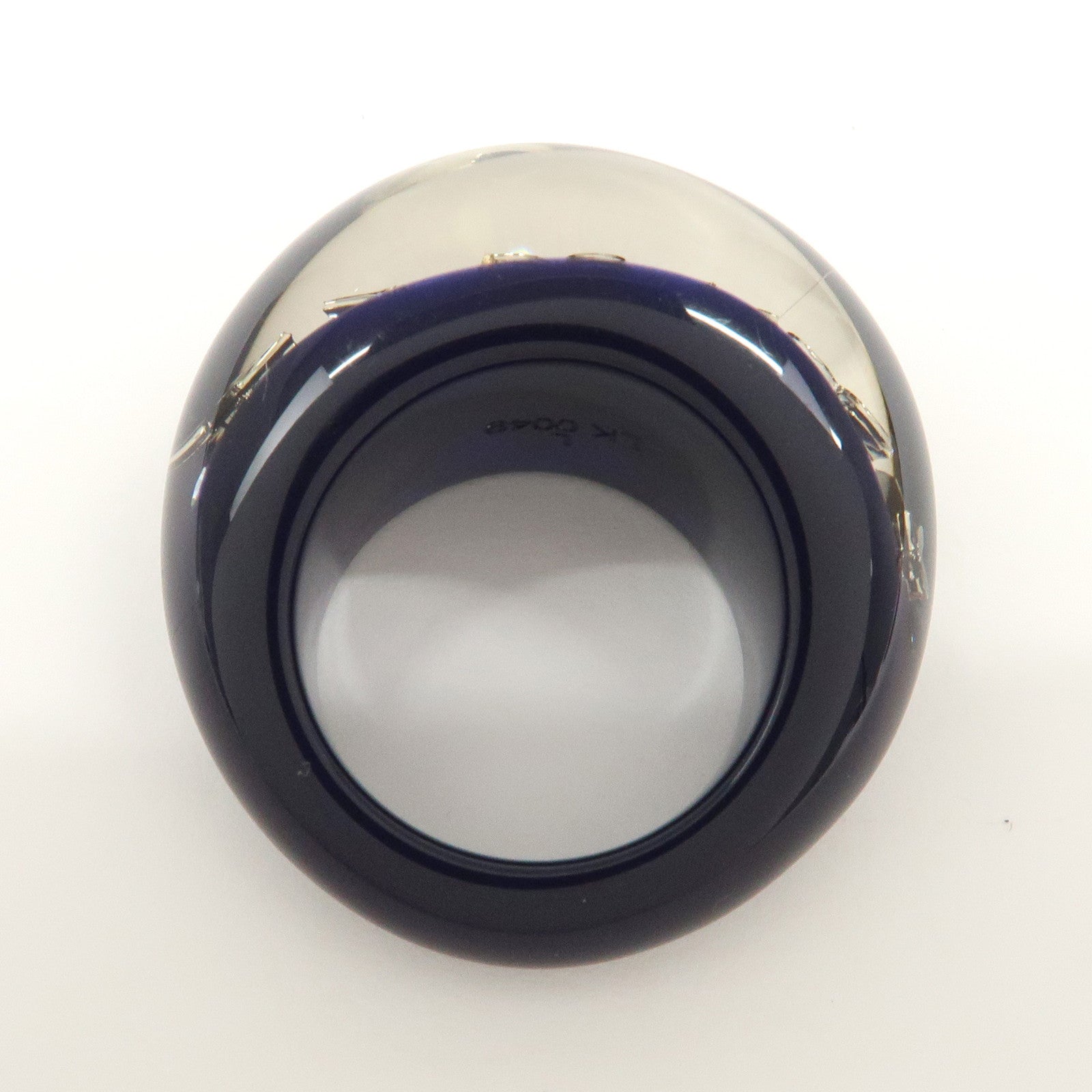 Louis Vuitton Monogram Bague Inclusion Resin Ring Navy