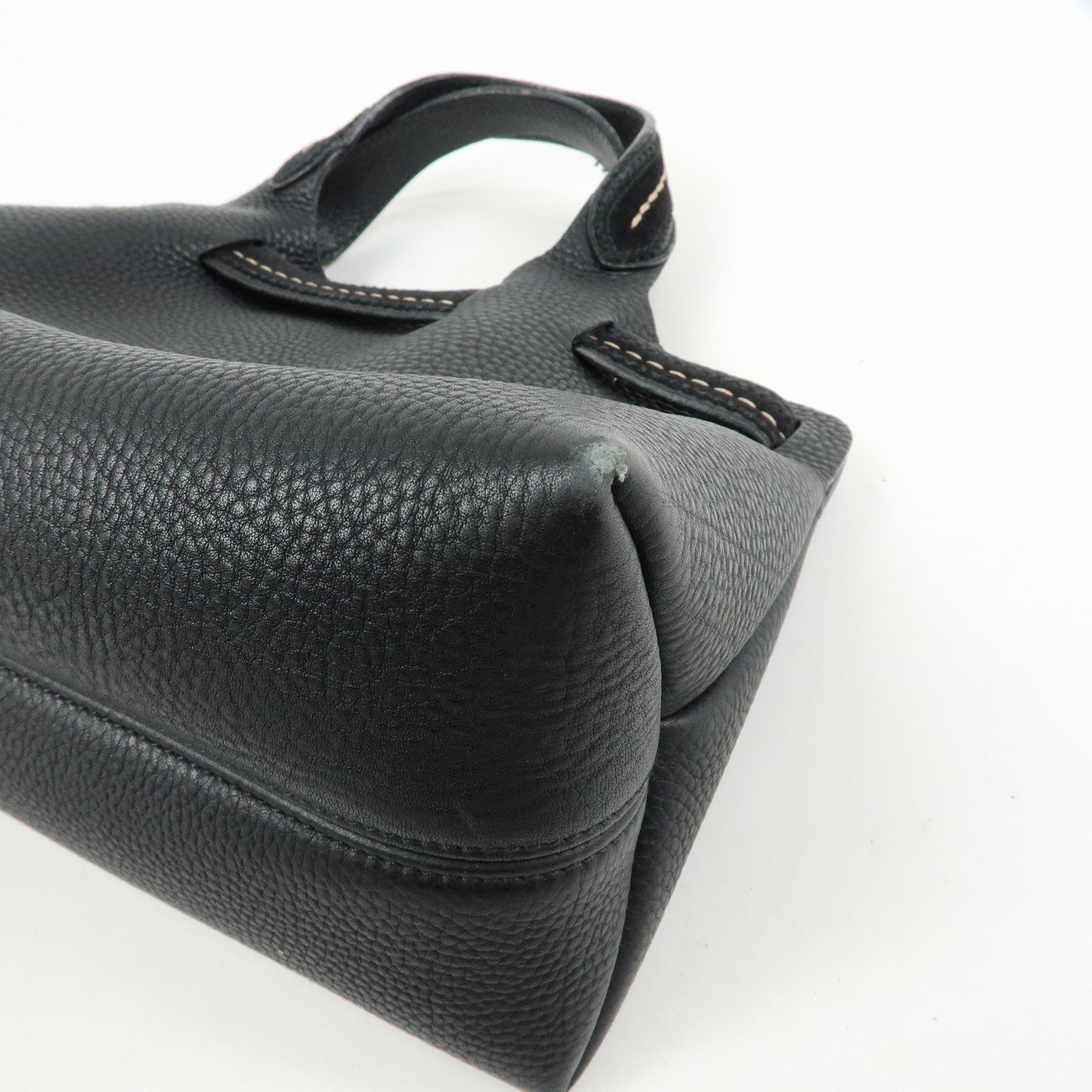 Ferragamo Leather 2Way Bag Tote Bag Hand Bag Black