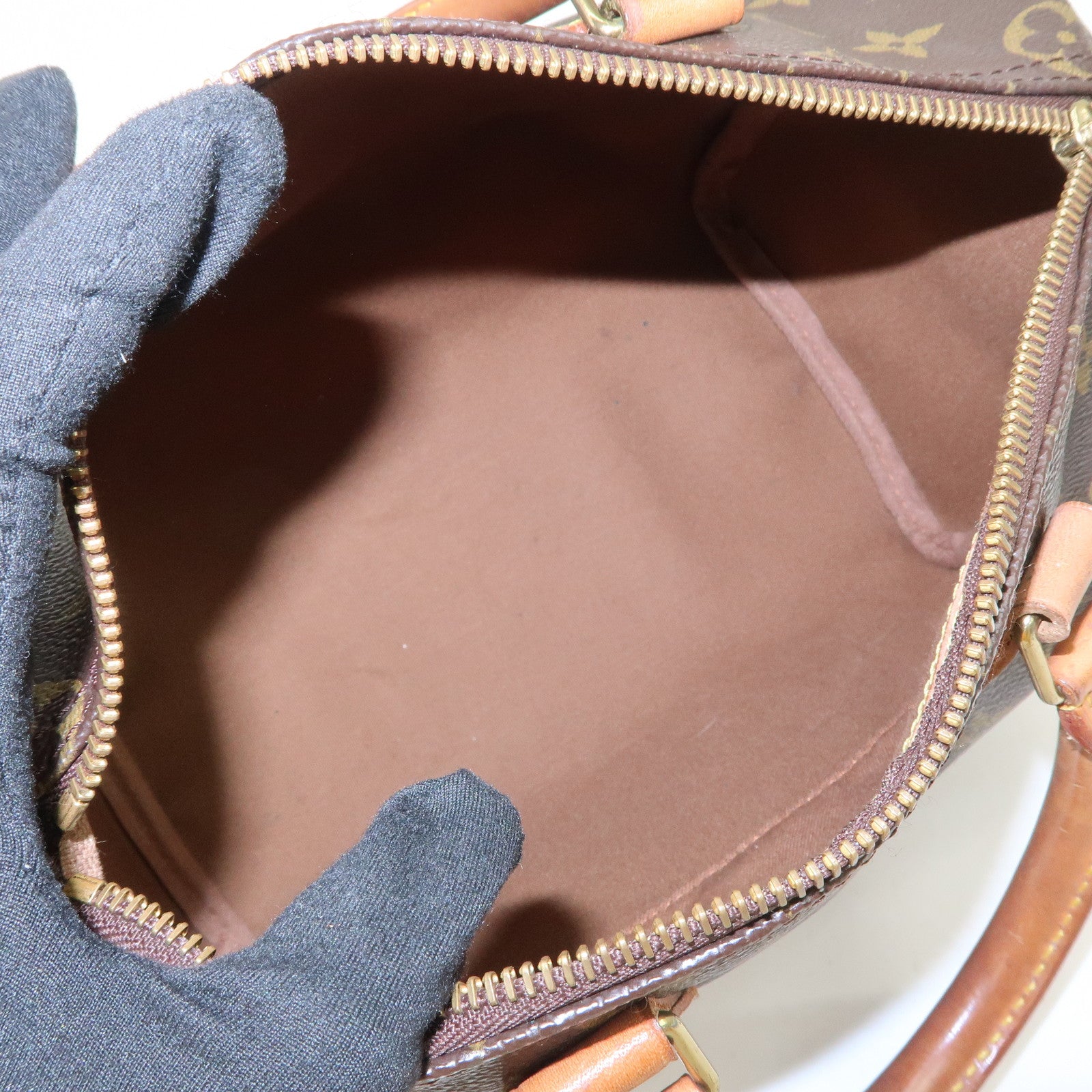 Louis Vuitton Monogram Speedy 25 Boston Bag Hand Bag Brown M41528
