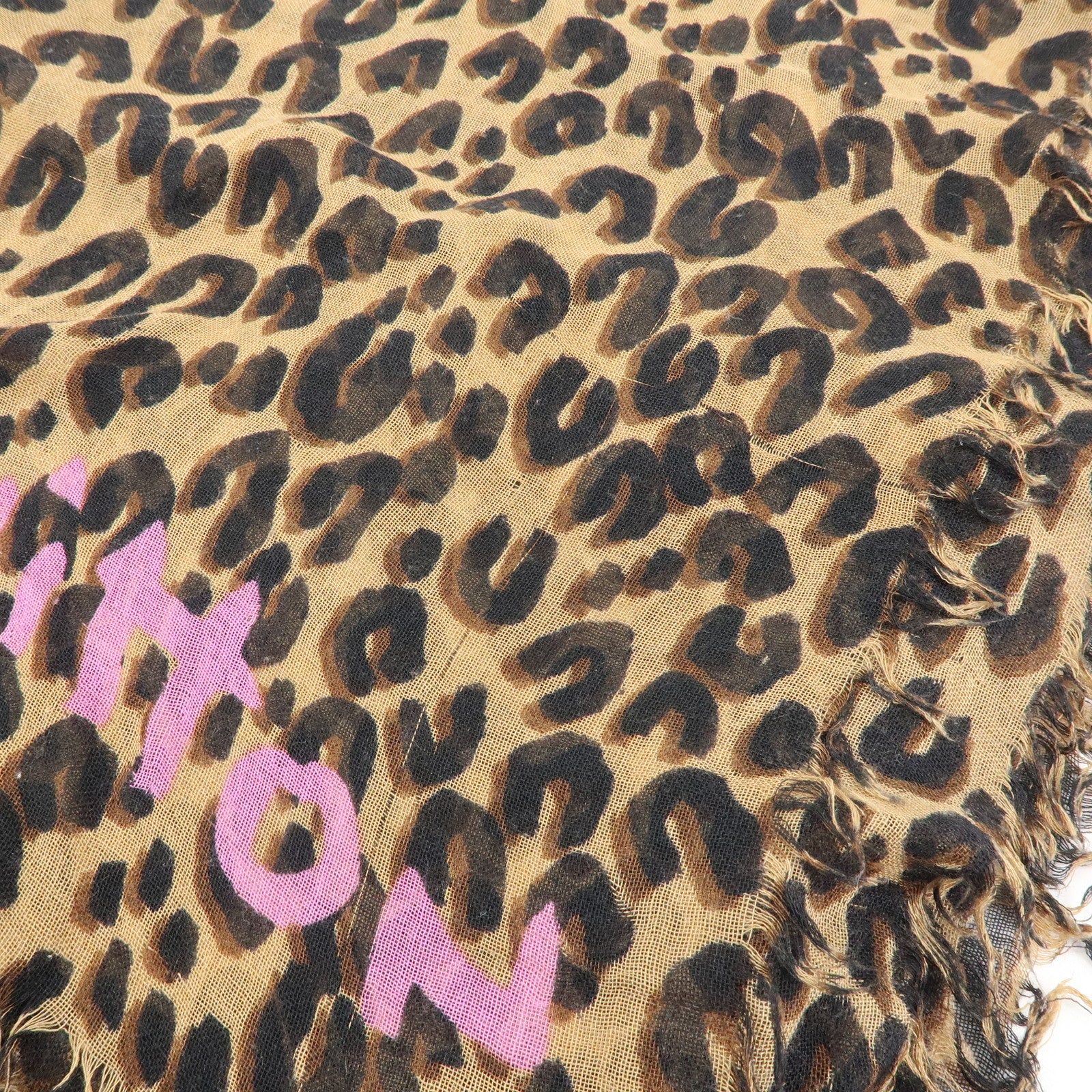 Louis Vuitton Etole Cashmere Silk Scarf Leopard Brown M72215