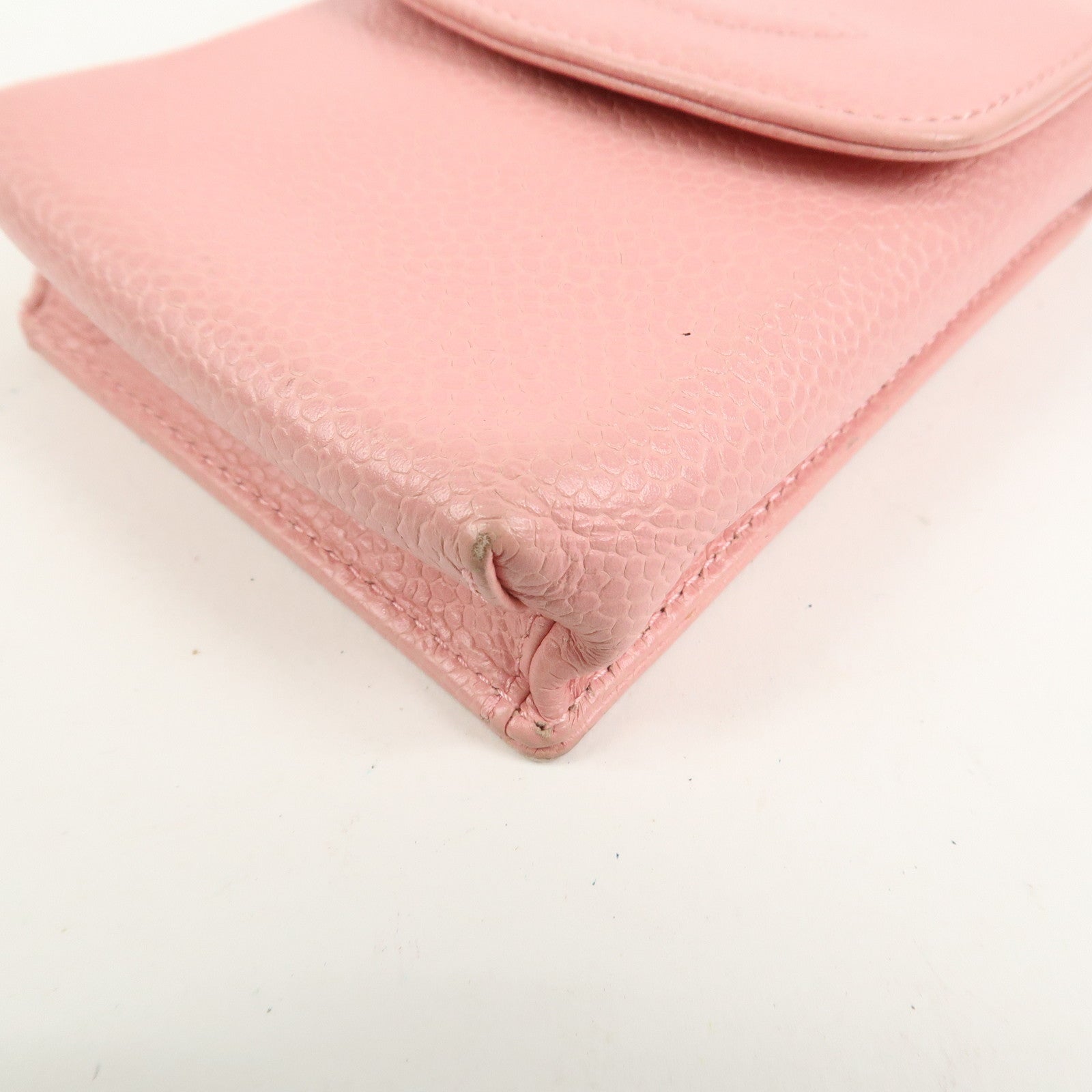 CHANEL COCO Mark Caviarskin Cigarette Case Pink